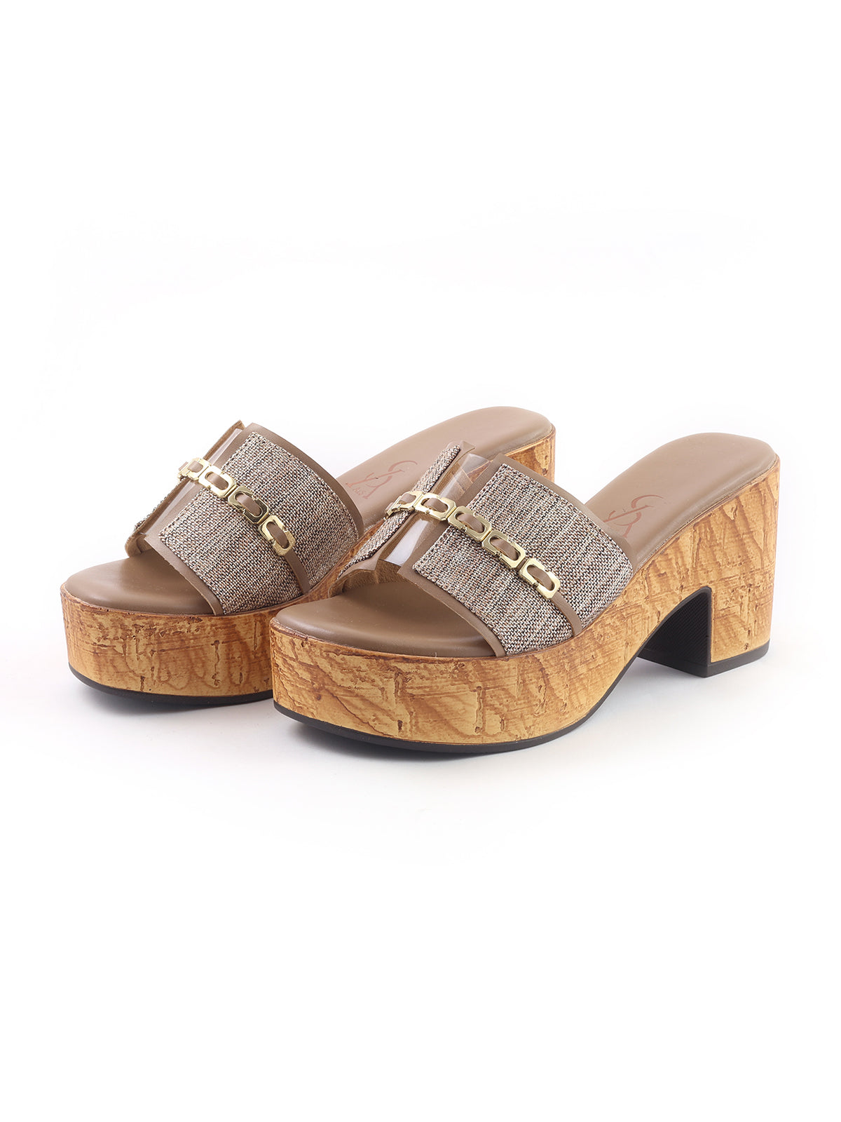 Jute Textured Block Heels