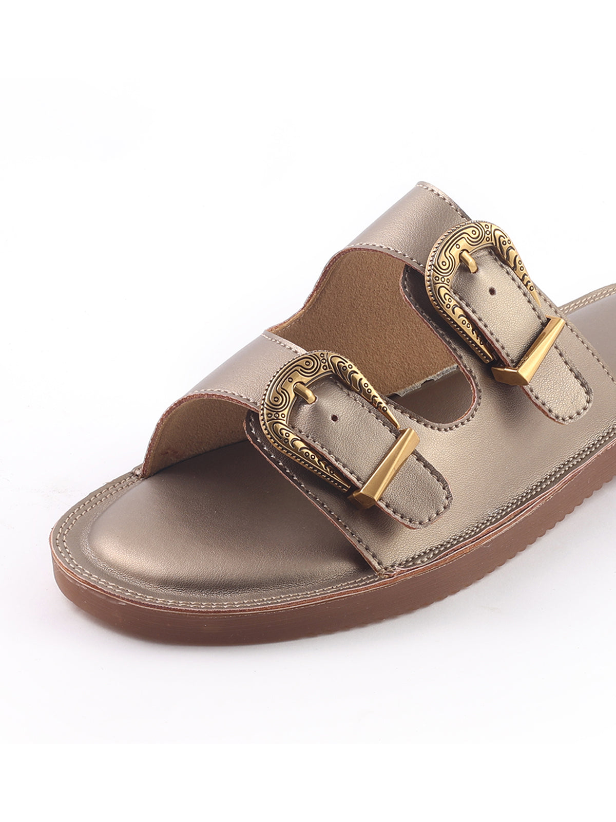 Antique buckle detail slip on