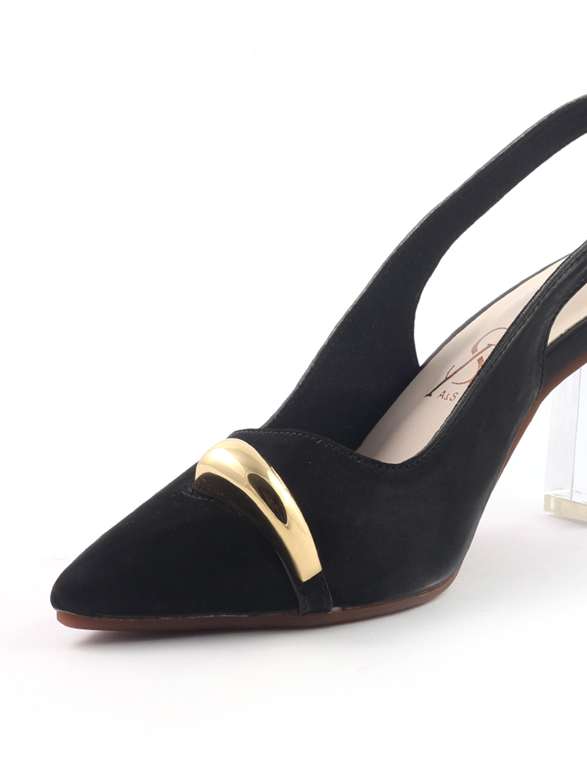 Golden Toe Slingback Block Heel