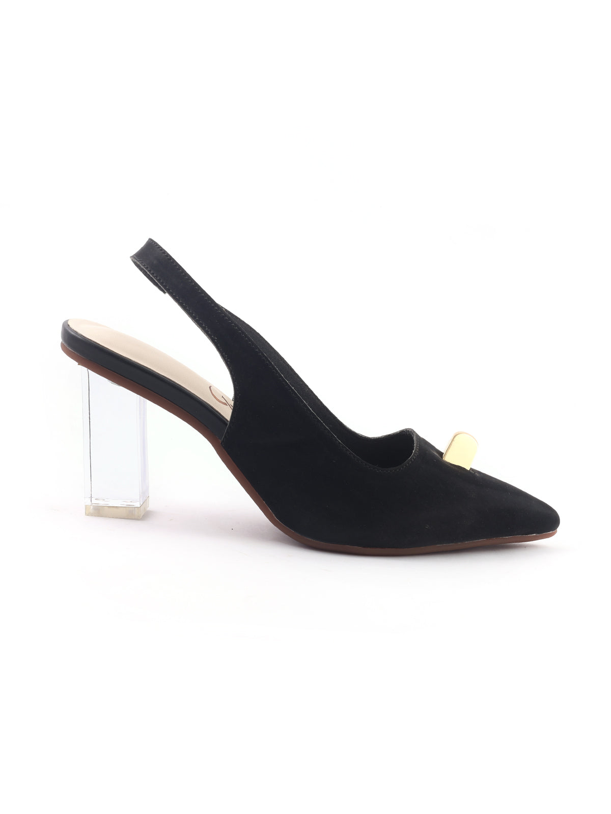 Golden Toe Slingback Block Heel
