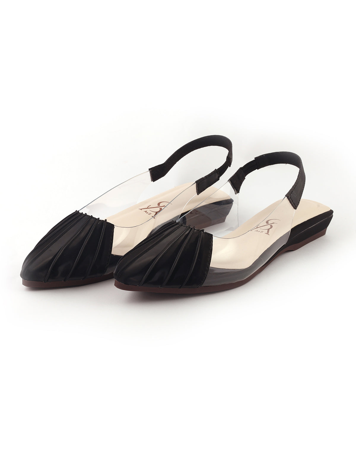 Crinkled Slingback Flats