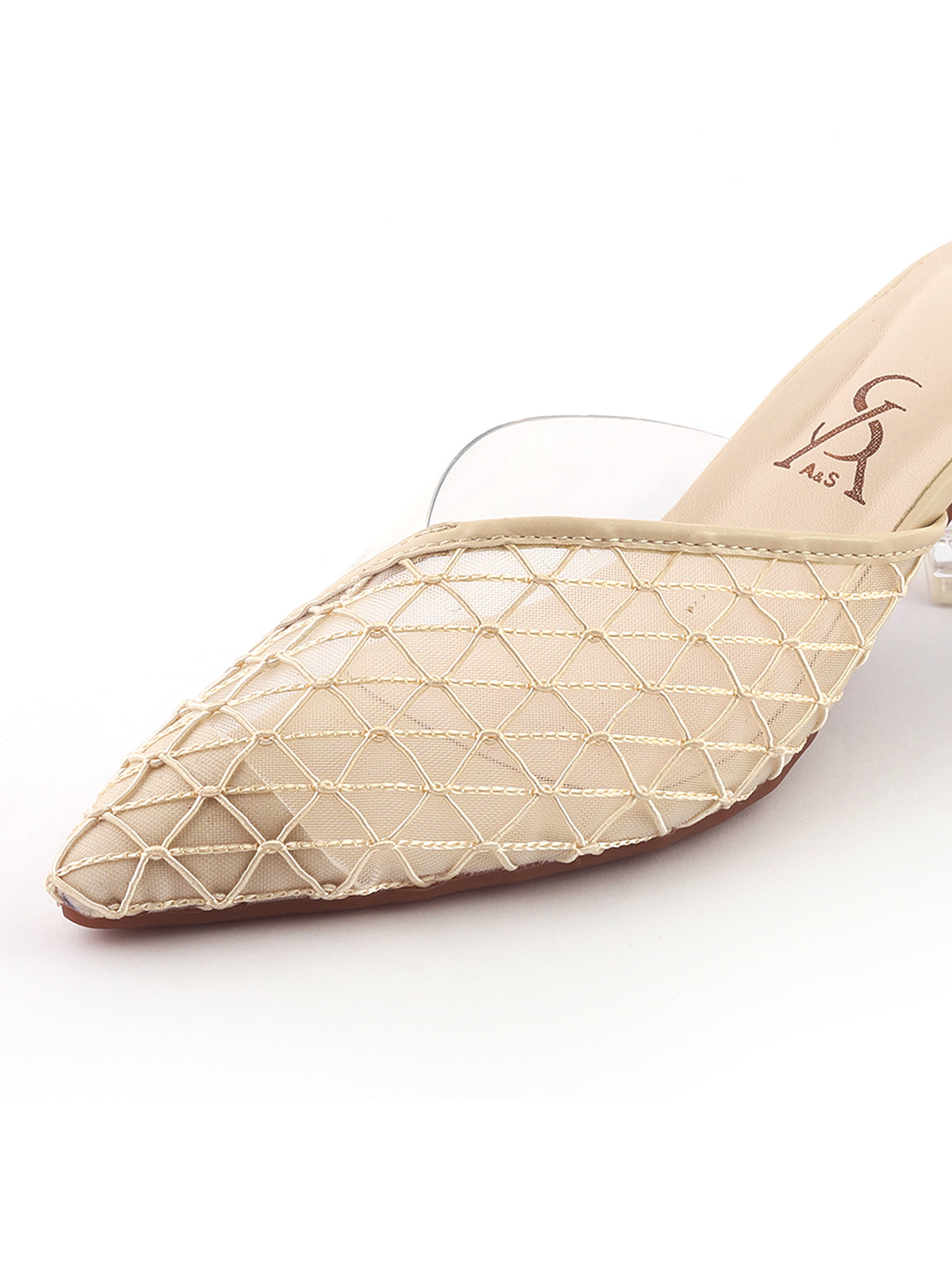 Woven Design Block Heels