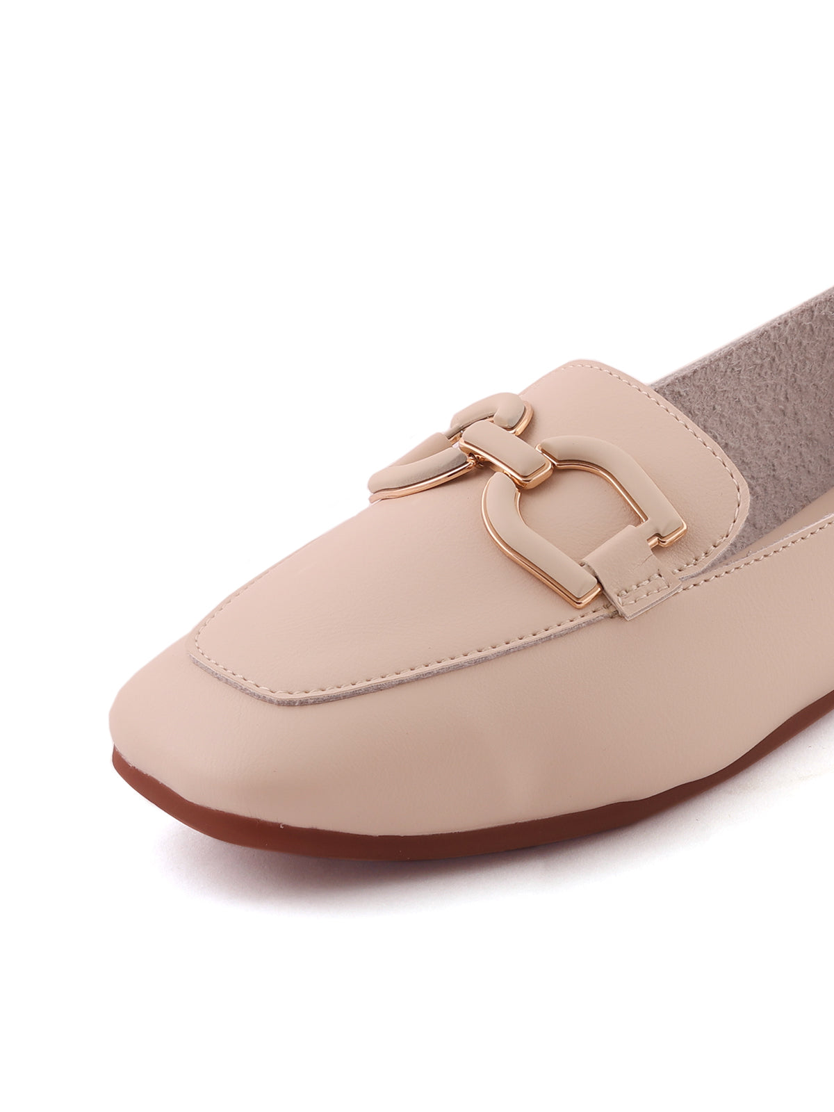 Interlock Chain Detail Flat Loafers