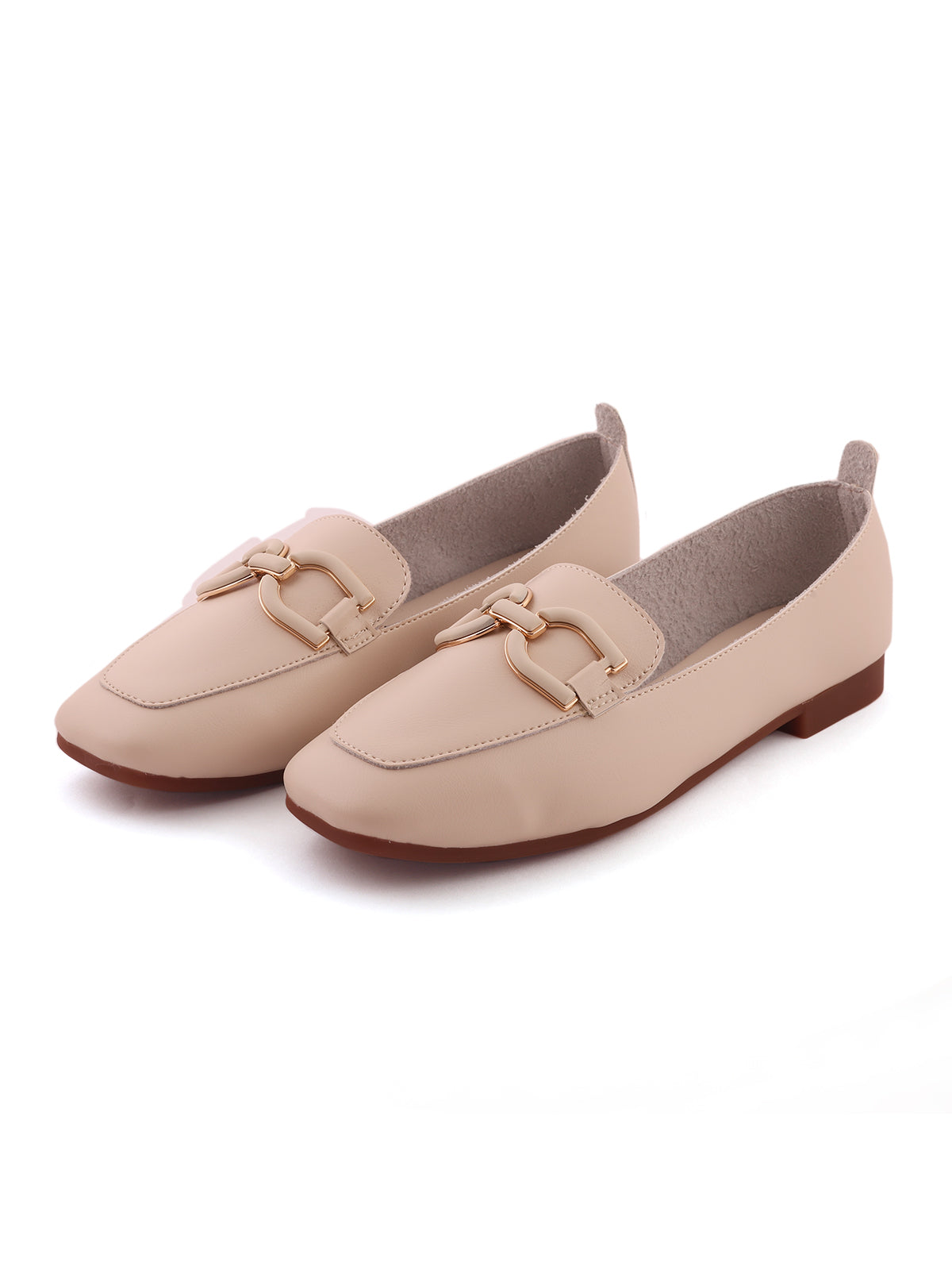 Interlock Chain Detail Flat Loafers