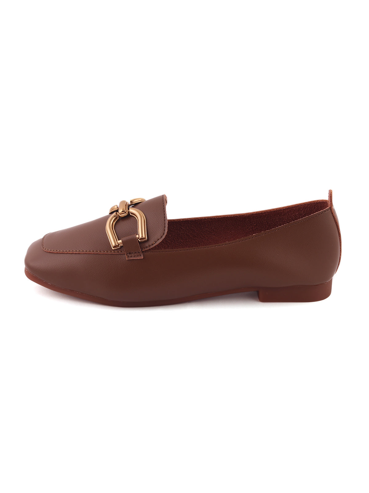 Interlock Chain Detail Flat Loafers