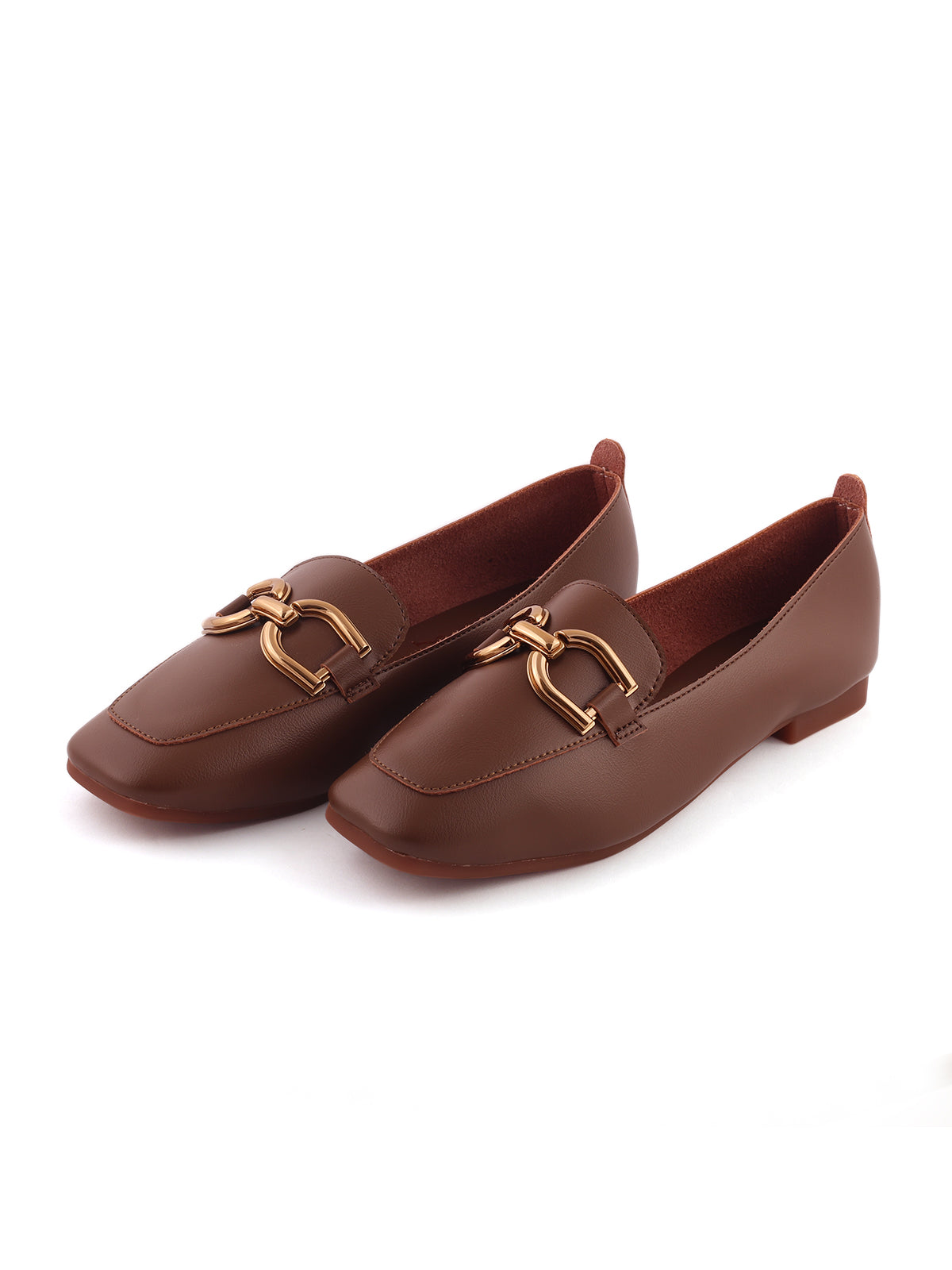 Interlock Chain Detail Flat Loafers