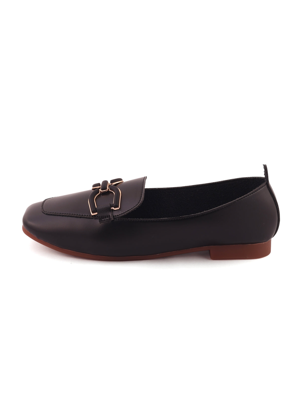 Interlock Chain Detail Flat Loafers