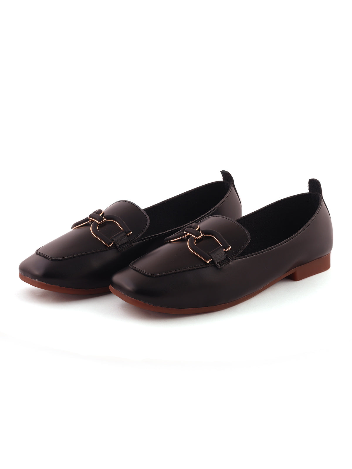 Interlock Chain Detail Flat Loafers