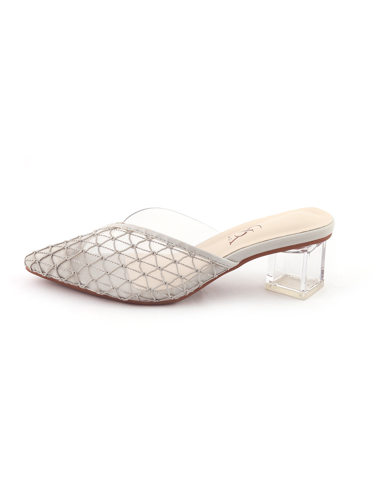 Woven Design Block Heels