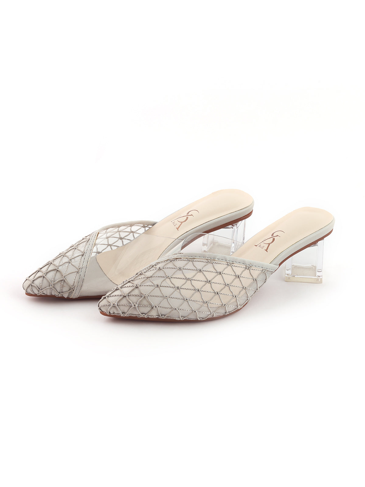 Woven Design Block Heels