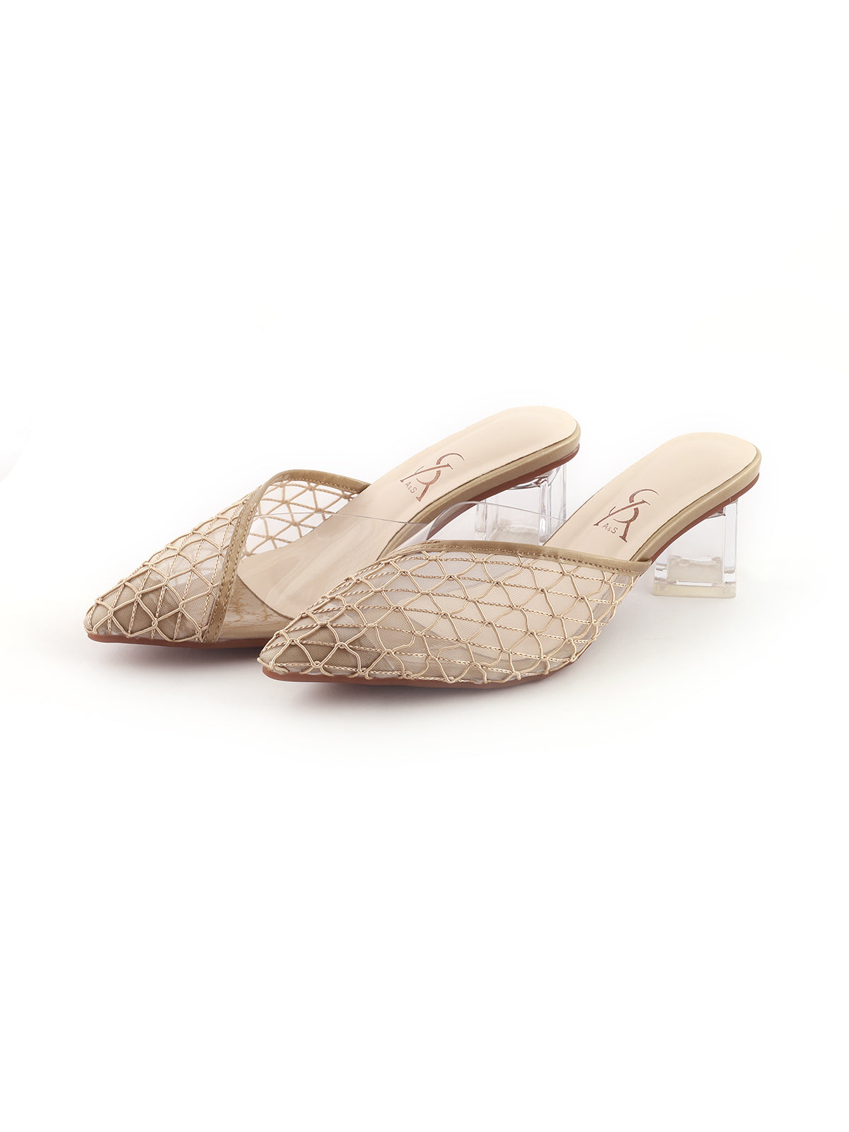 Woven Design Block Heels