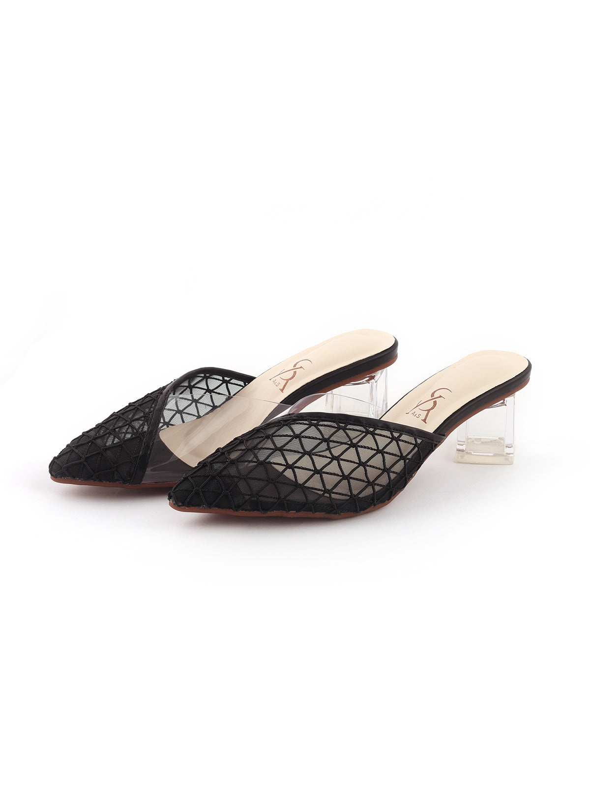 Woven Design Block Heels