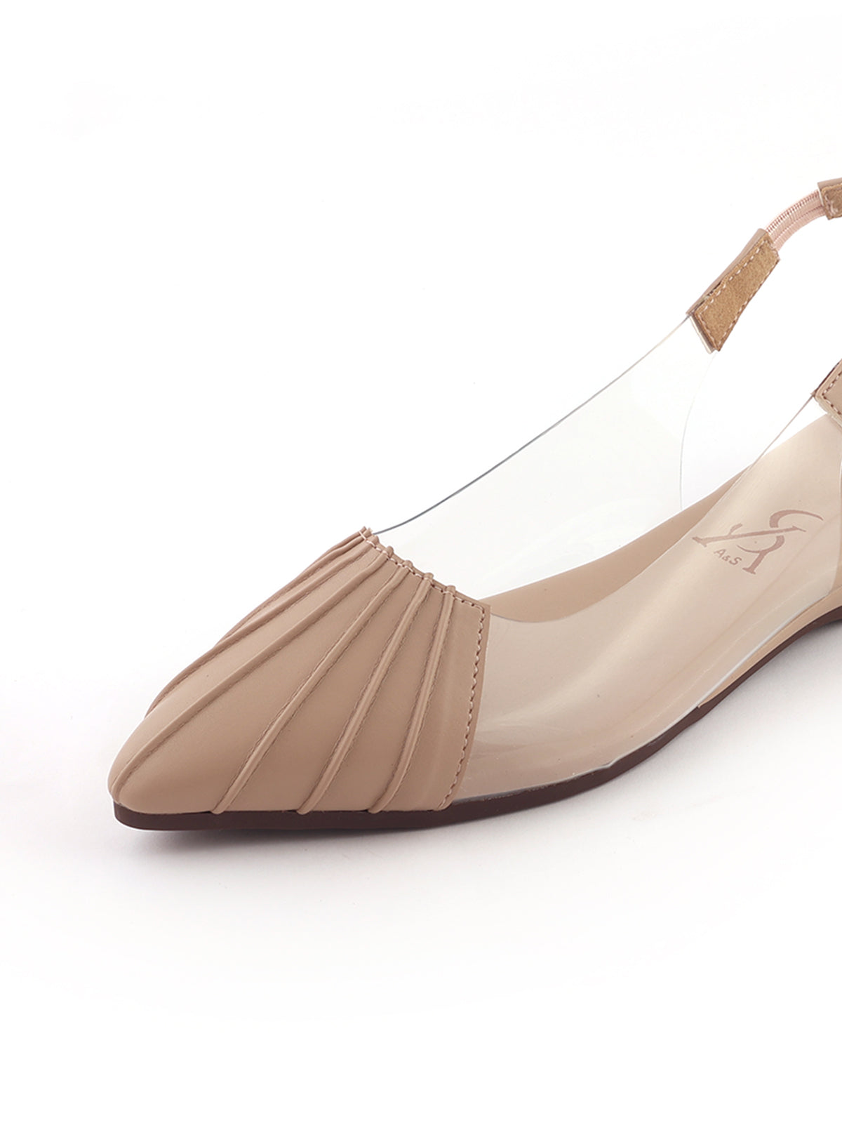 Crinkled Slingback Flats
