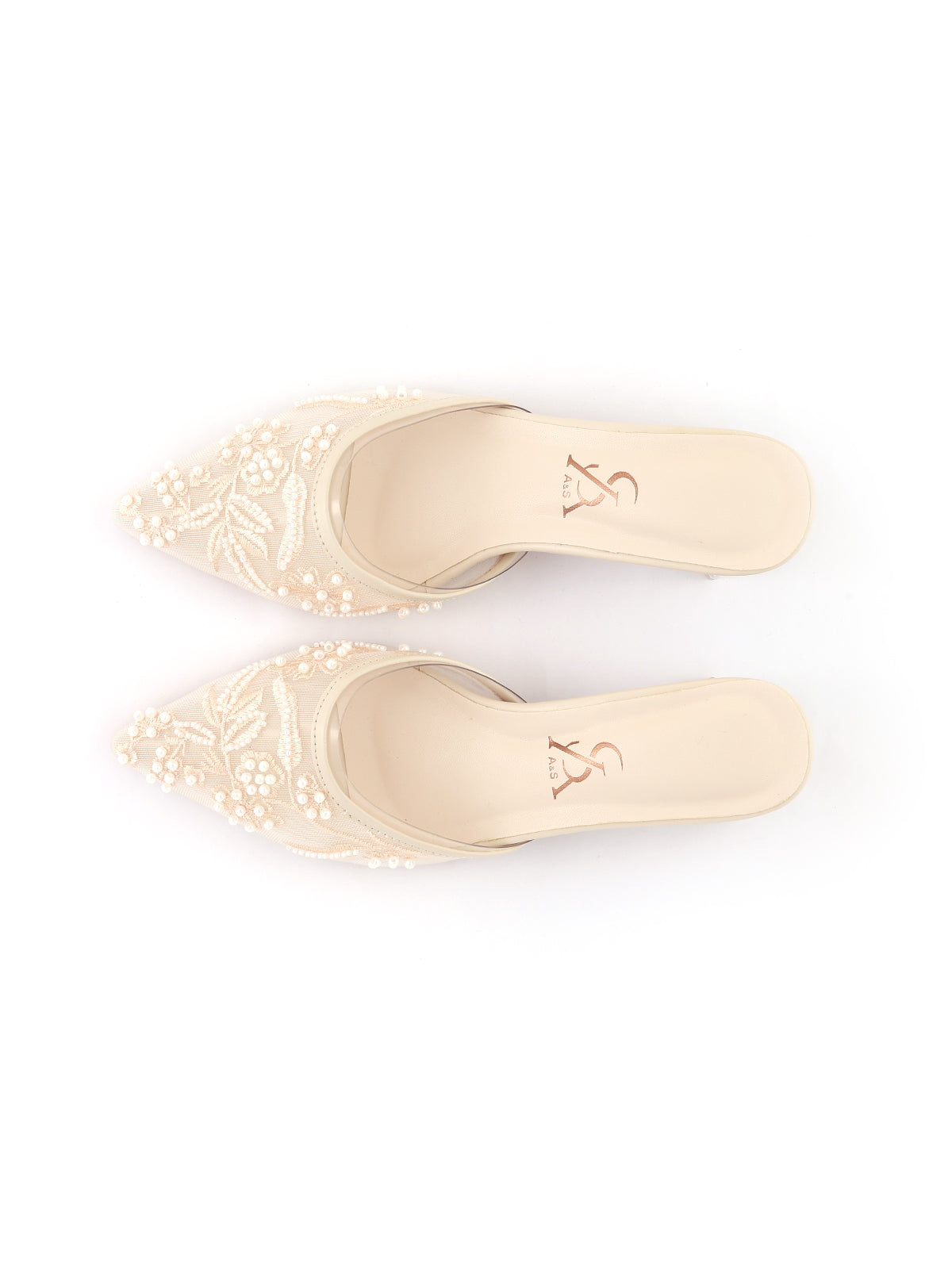 Pearl Detail Block Heel