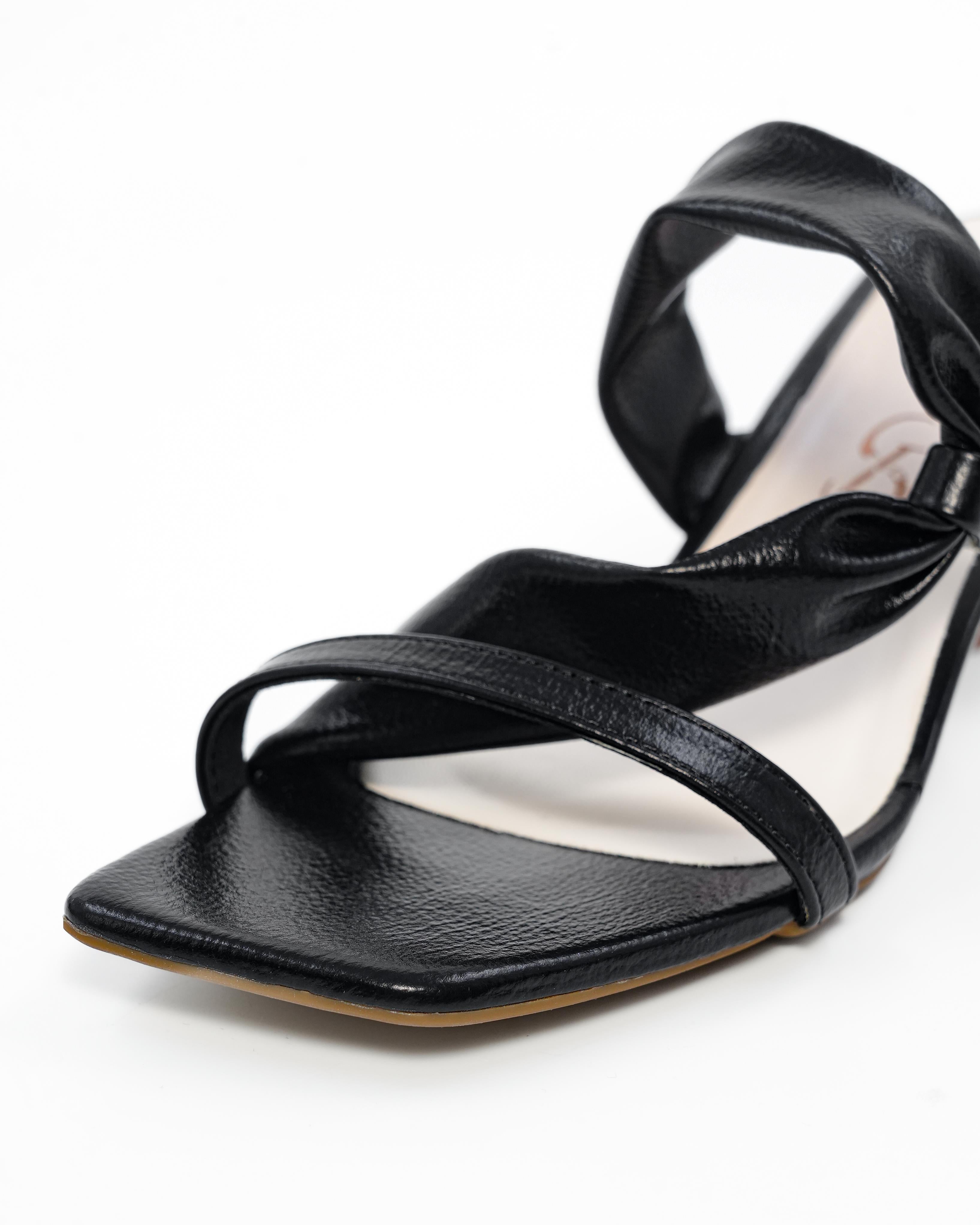 Knotted Strap Detail Kitten Heels