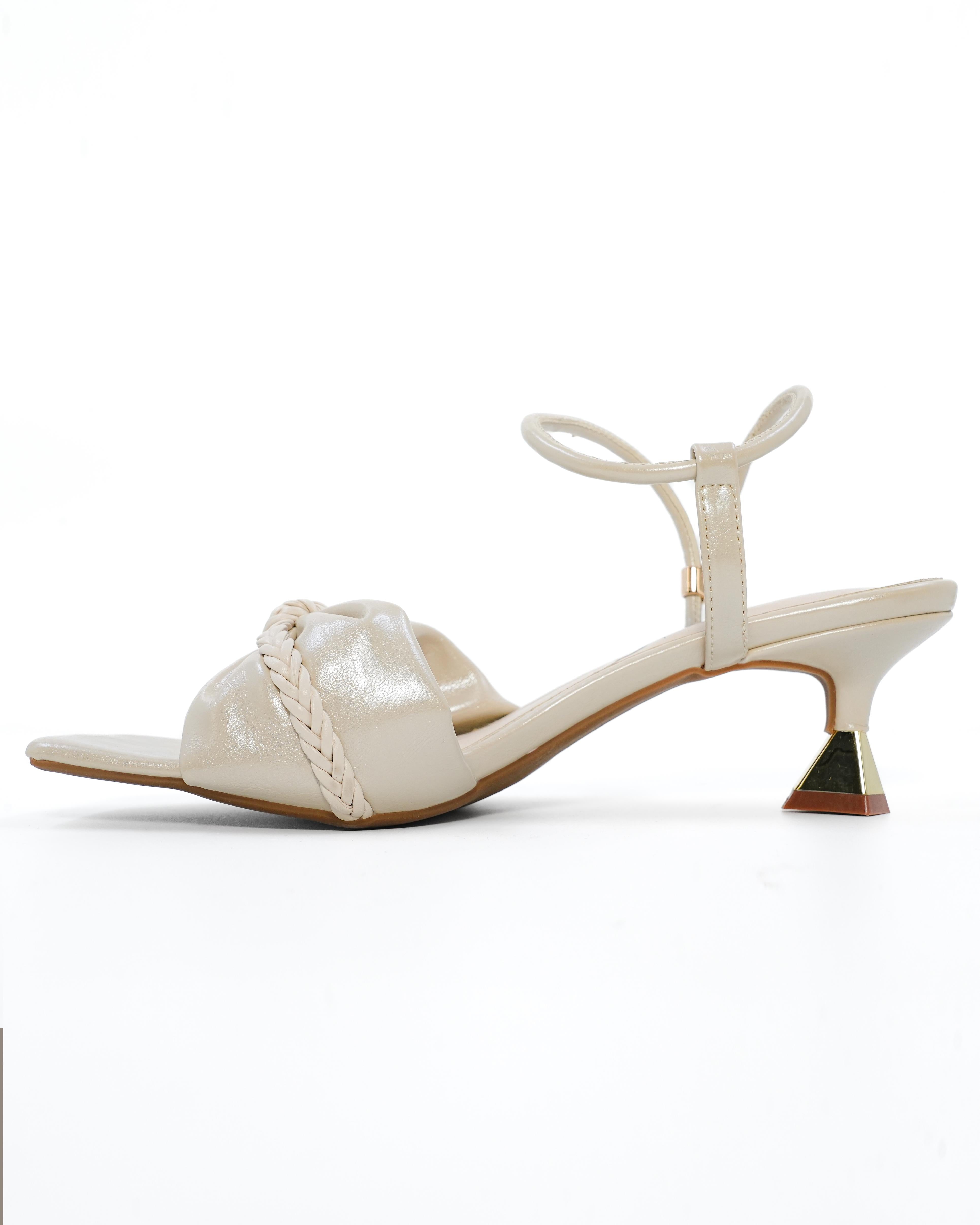 Bow Strap Detail Kitten Heels