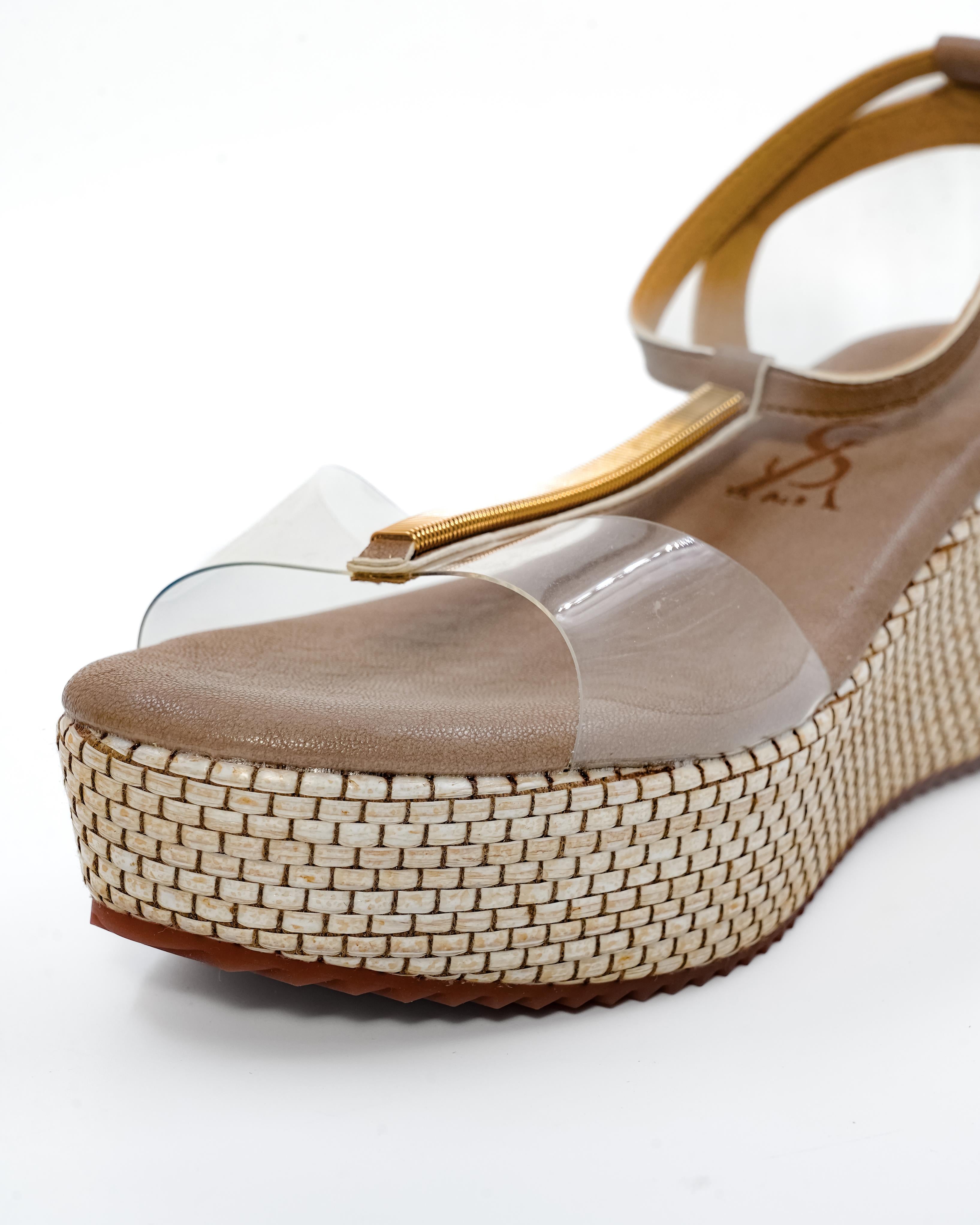 Jute Textured Detail Vinyl Wedges