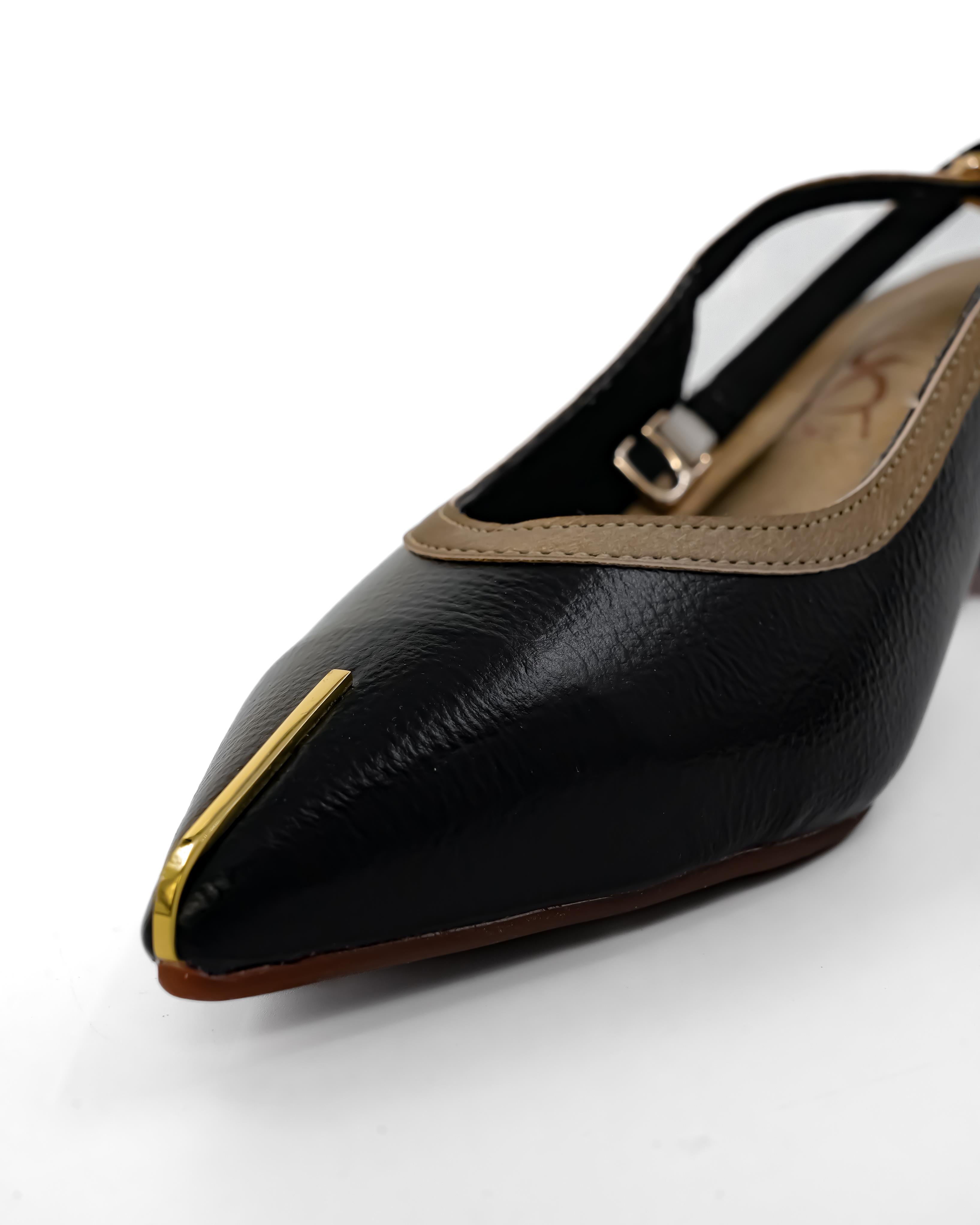 Pointed Toe Detail Kitten Heels