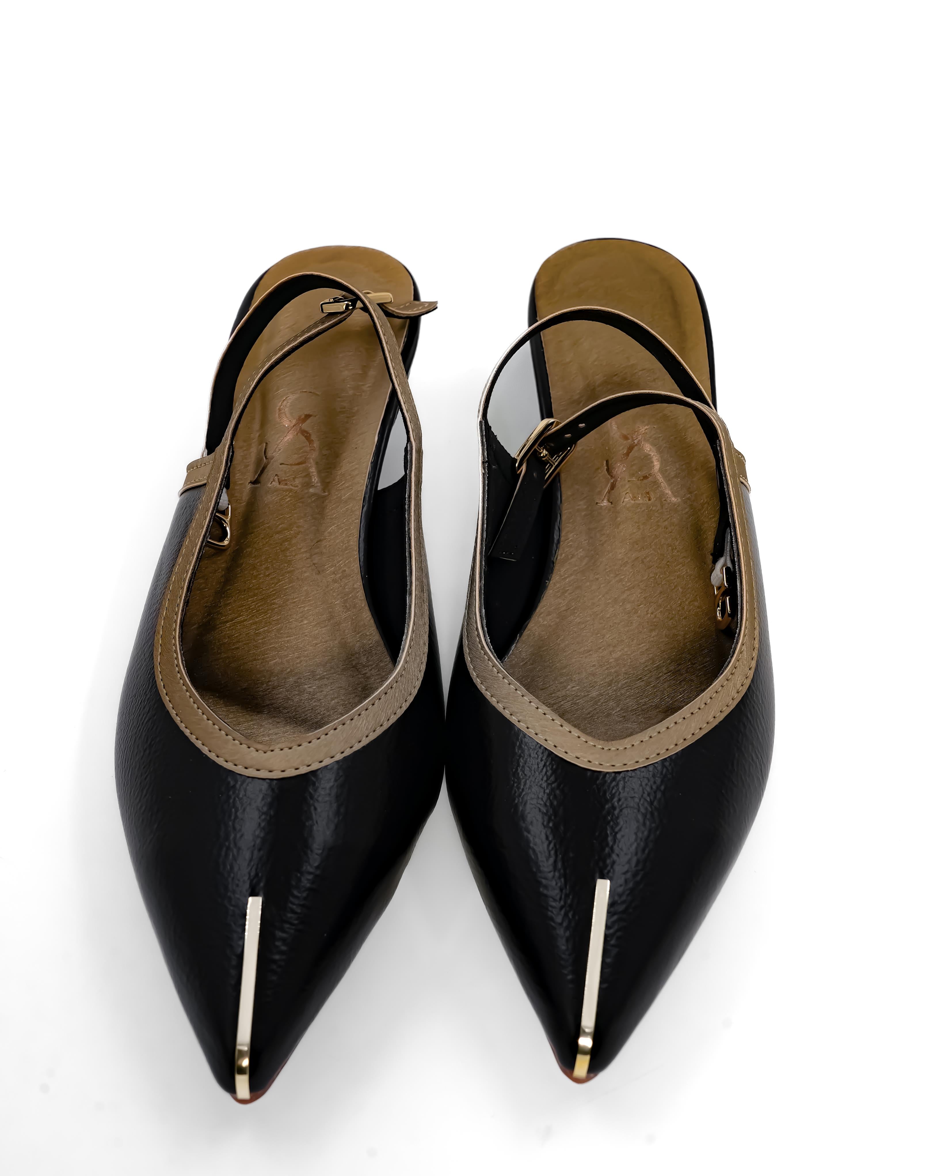 Pointed Toe Detail Kitten Heels