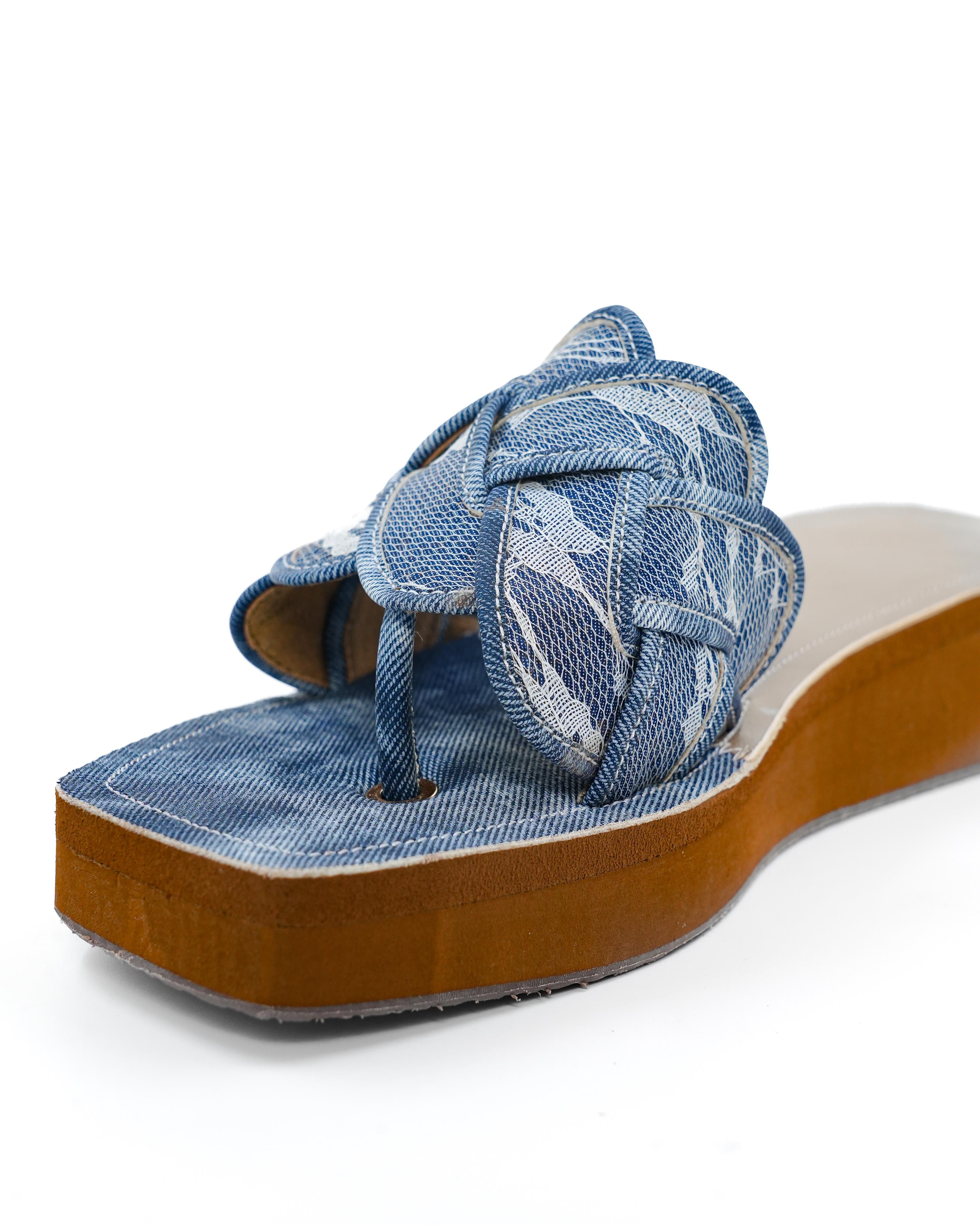 Printed Cross Strap Detail Wedges