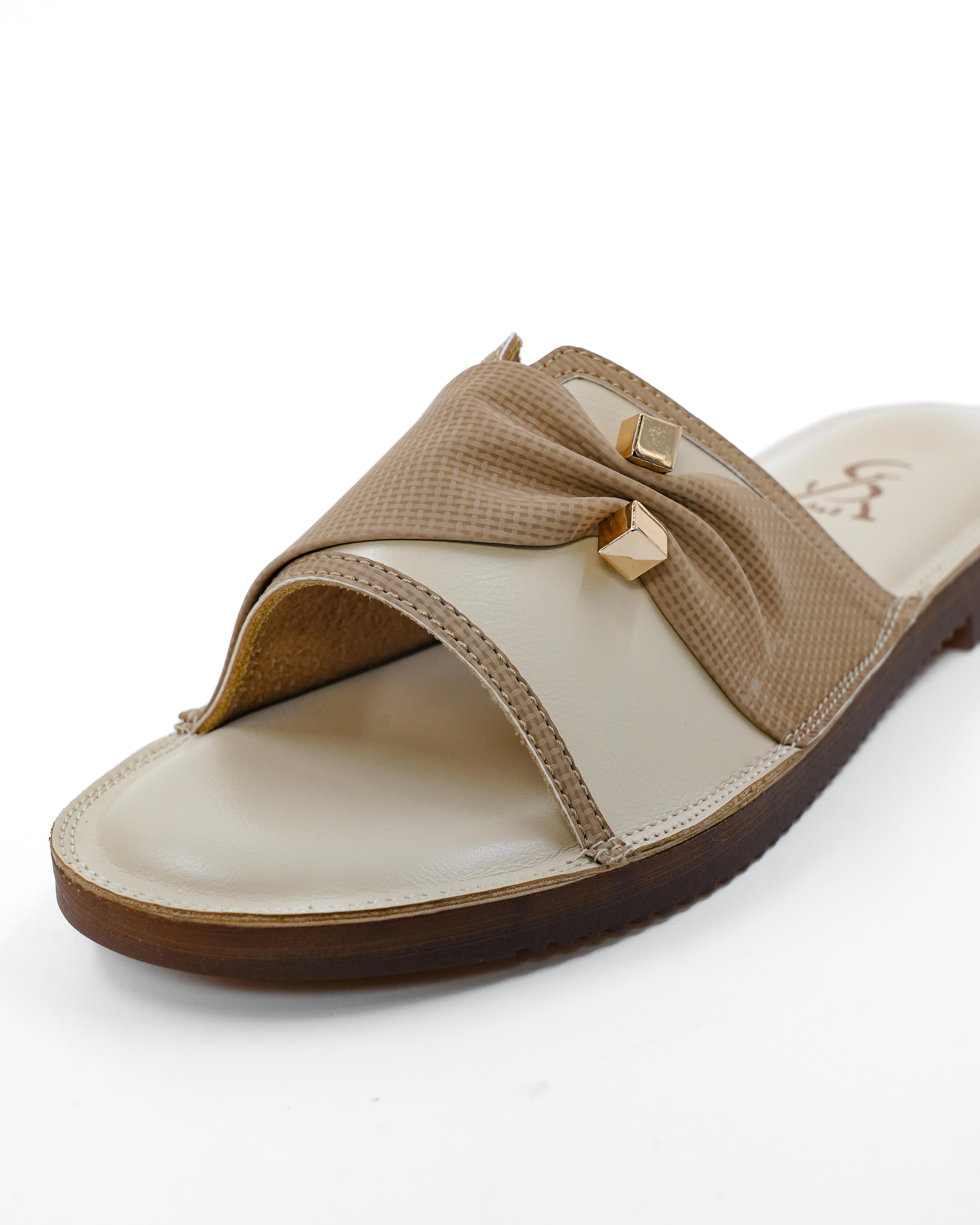 Crinkled Gold detail Dual Tone Flats
