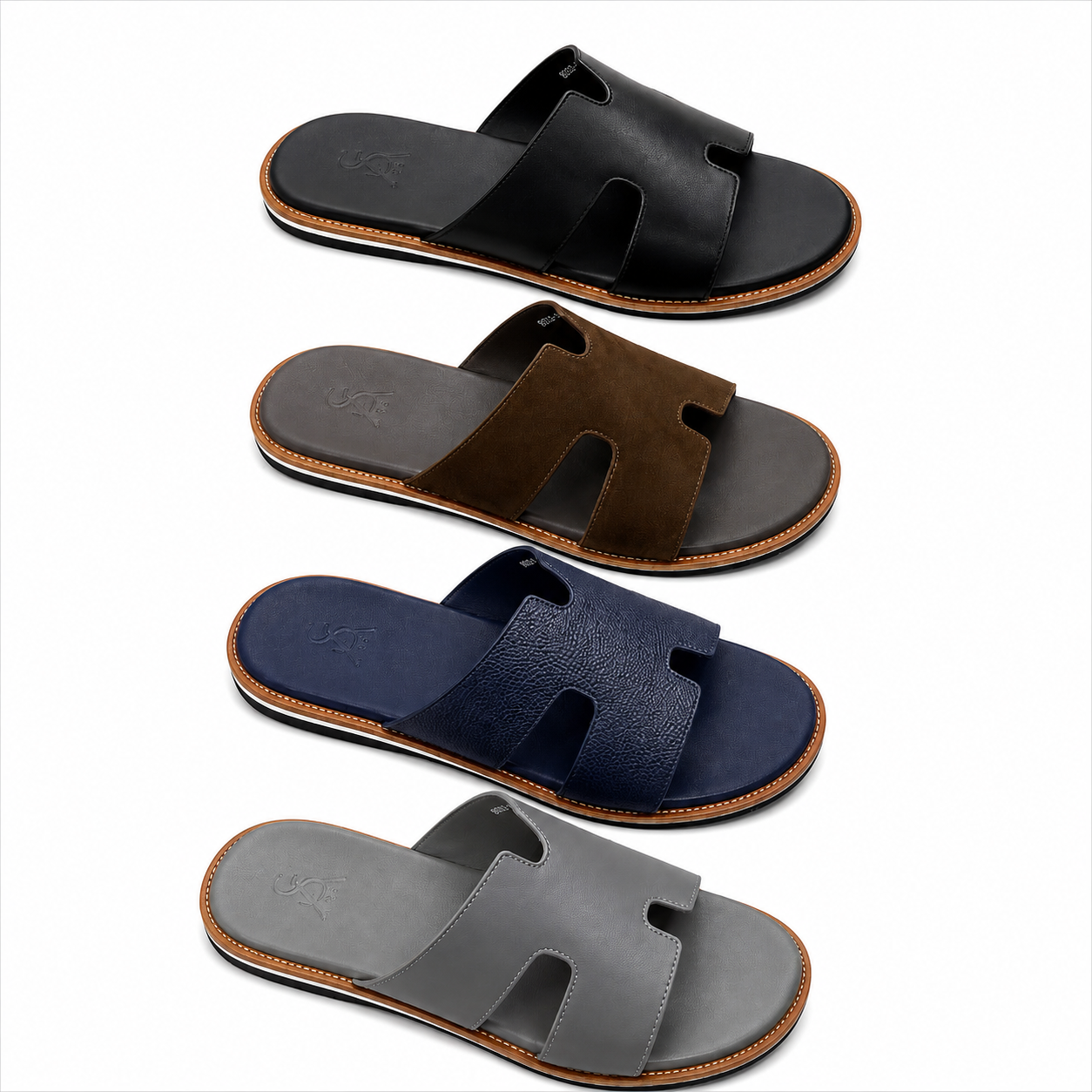 H cutout mens flats