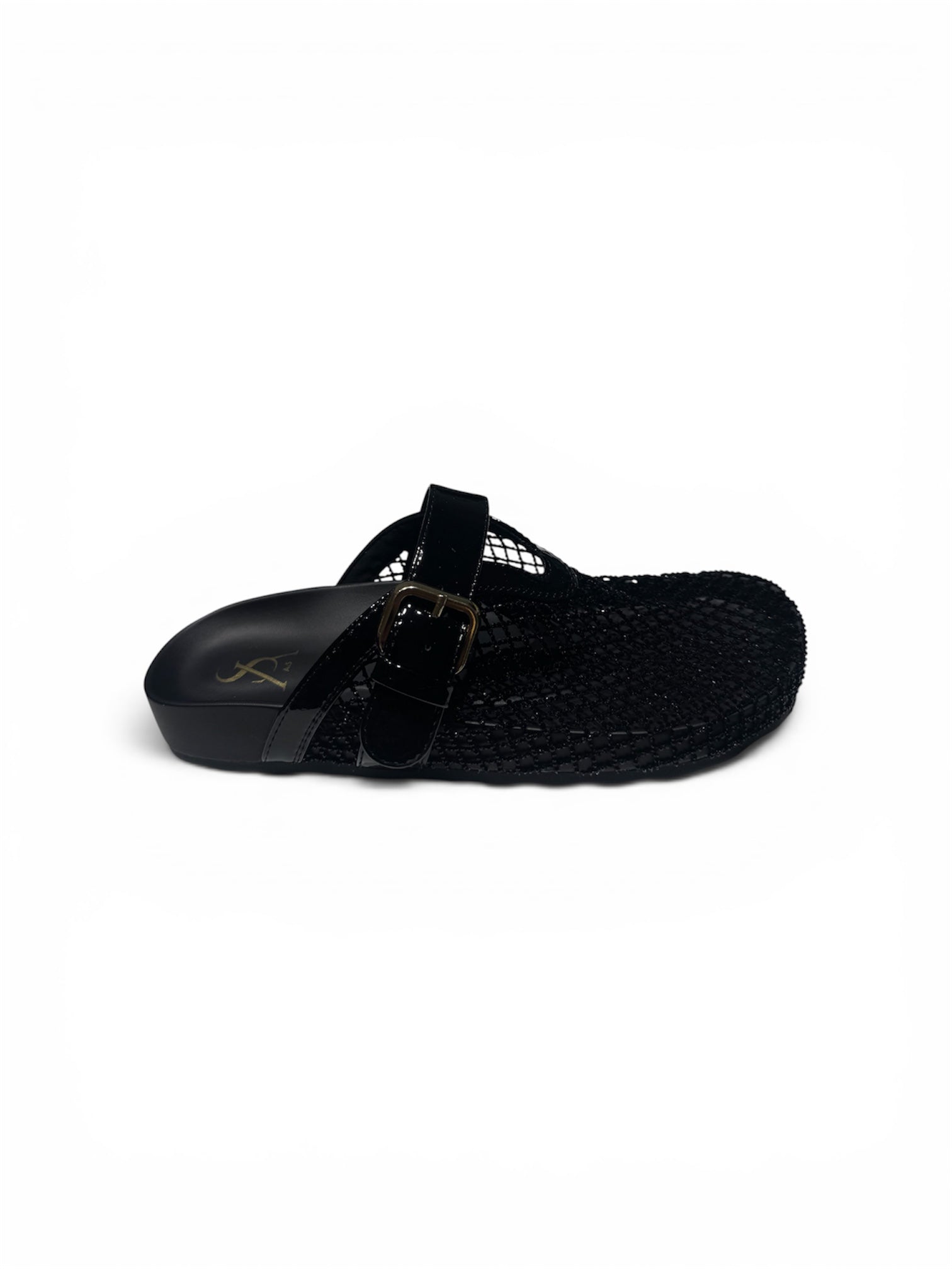 Mesh studded clogs flats