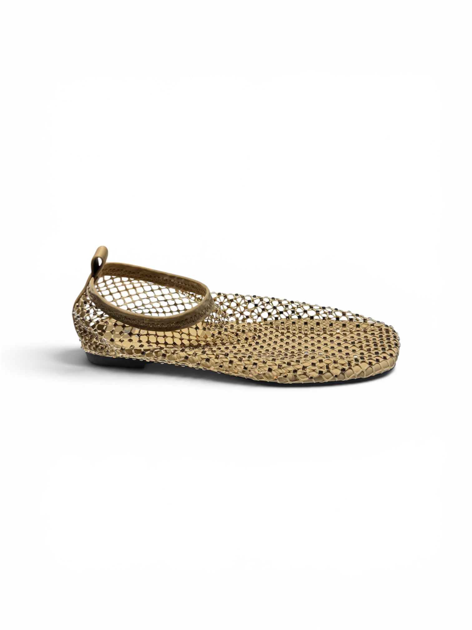 Mesh studded closed ballerinas