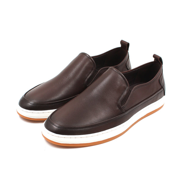 Casual leather slip on loafers