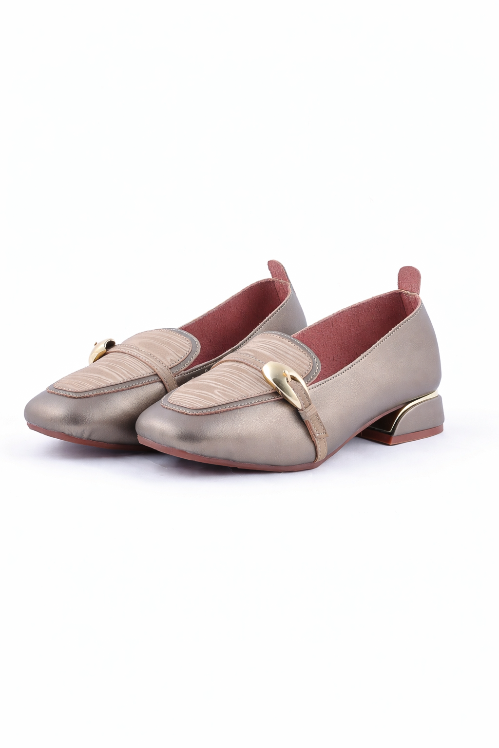 Sculpted Metal detail stap Ballerinas