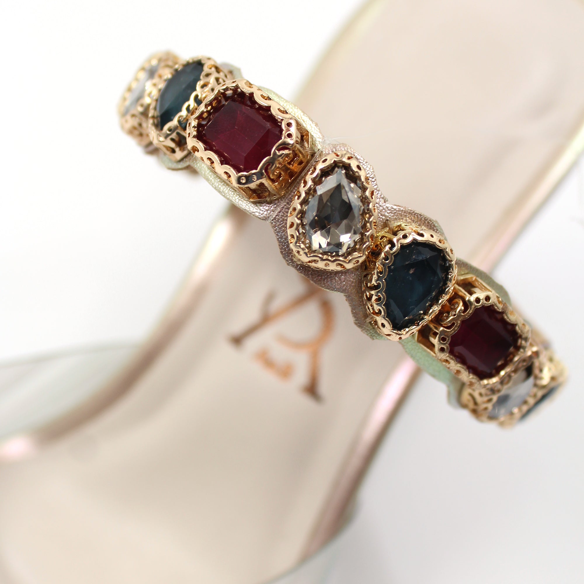 Holographic Embellished Detail Heels