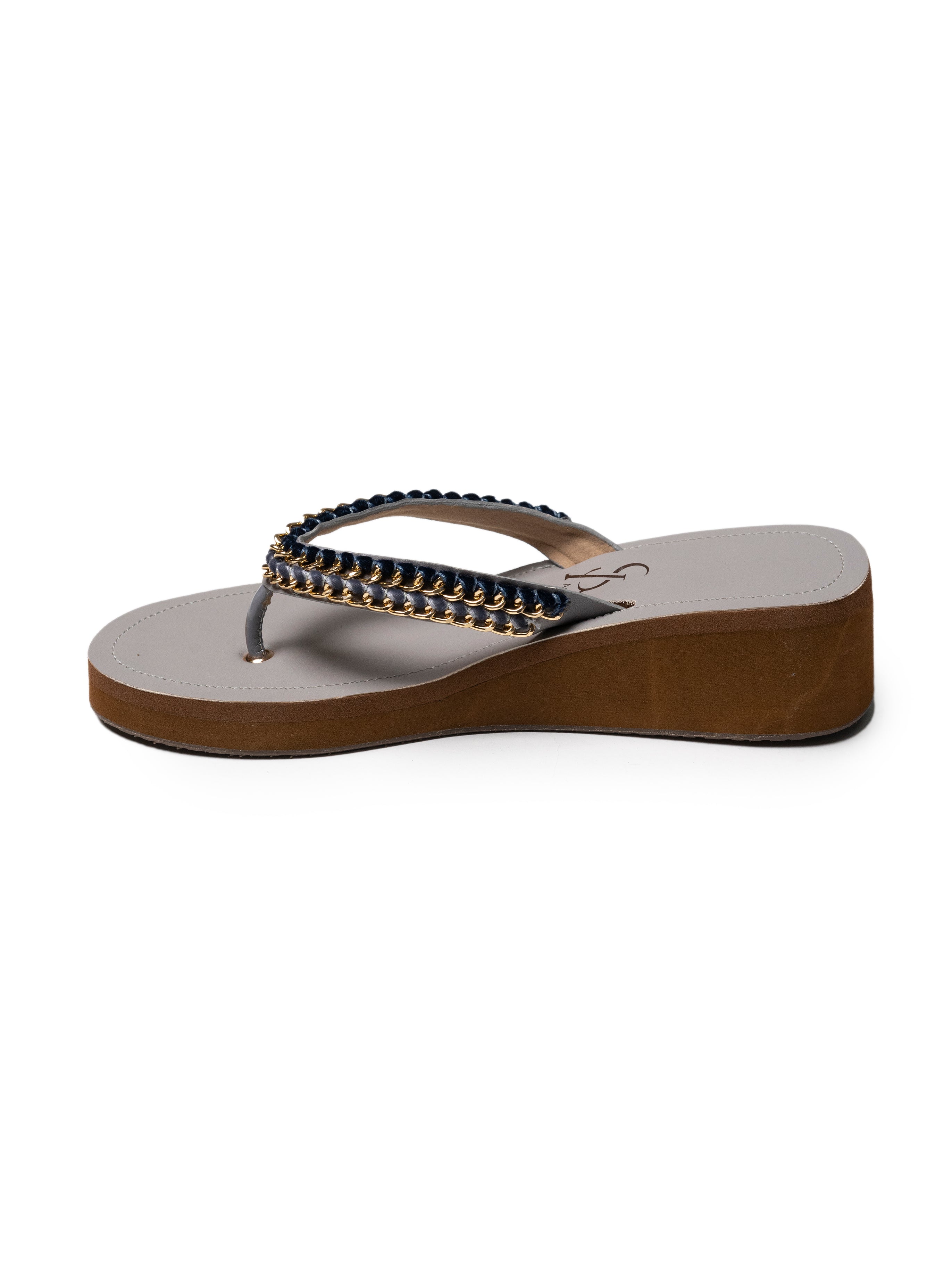 Dual Chain Detail Flip Flop Platform