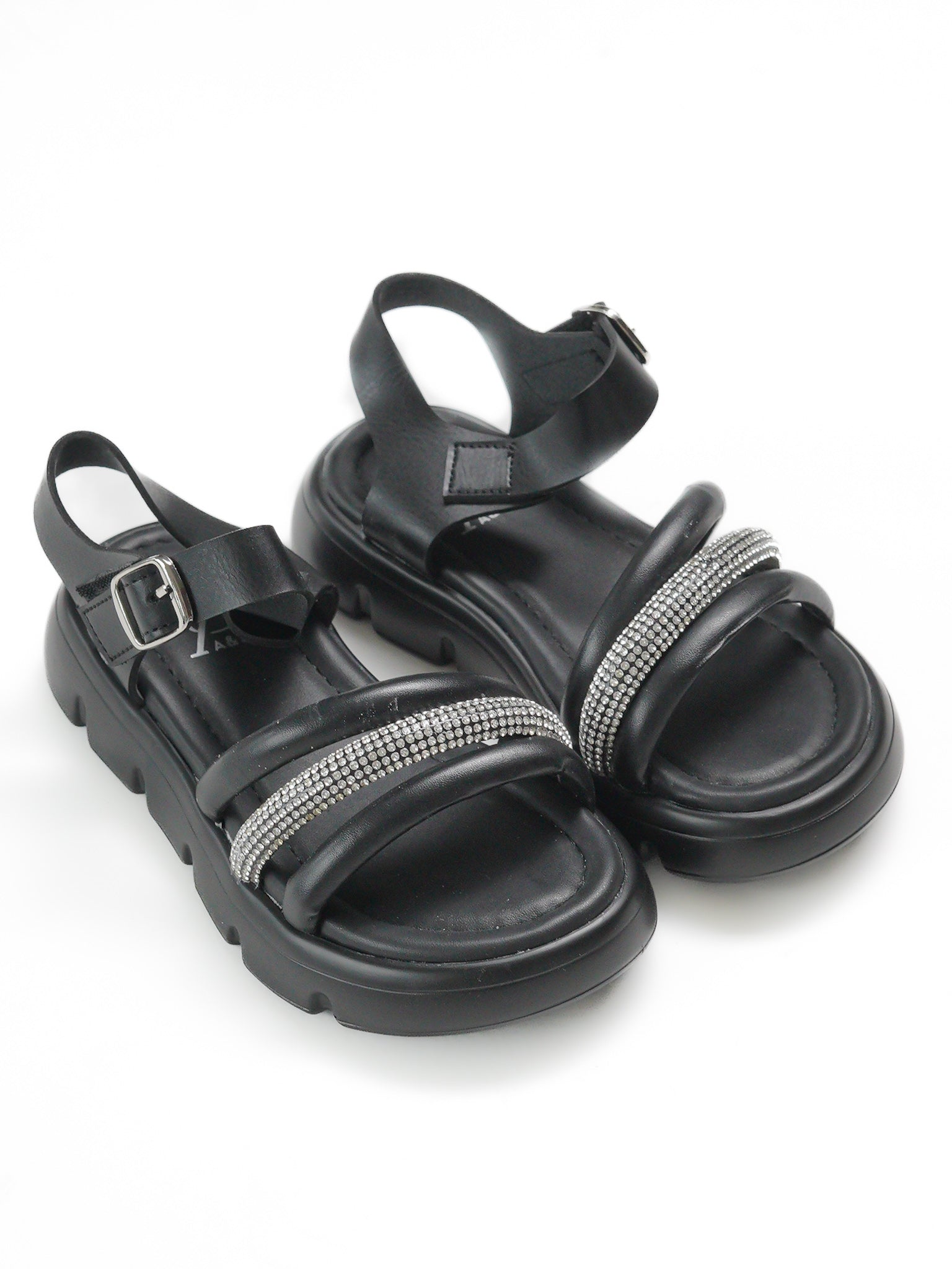 Rhinestone Strap Sandals