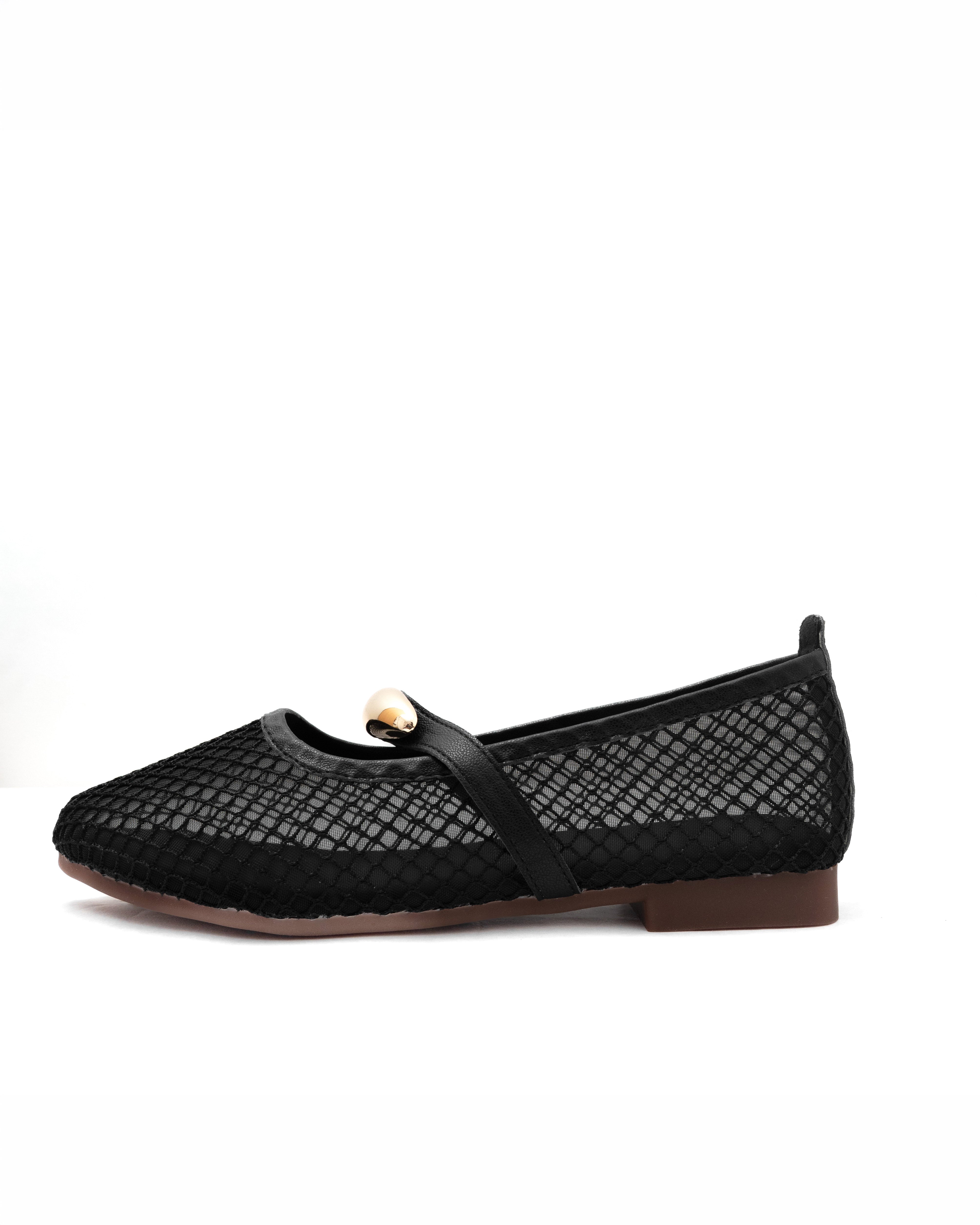 Gold Buckle Detail Ballerina