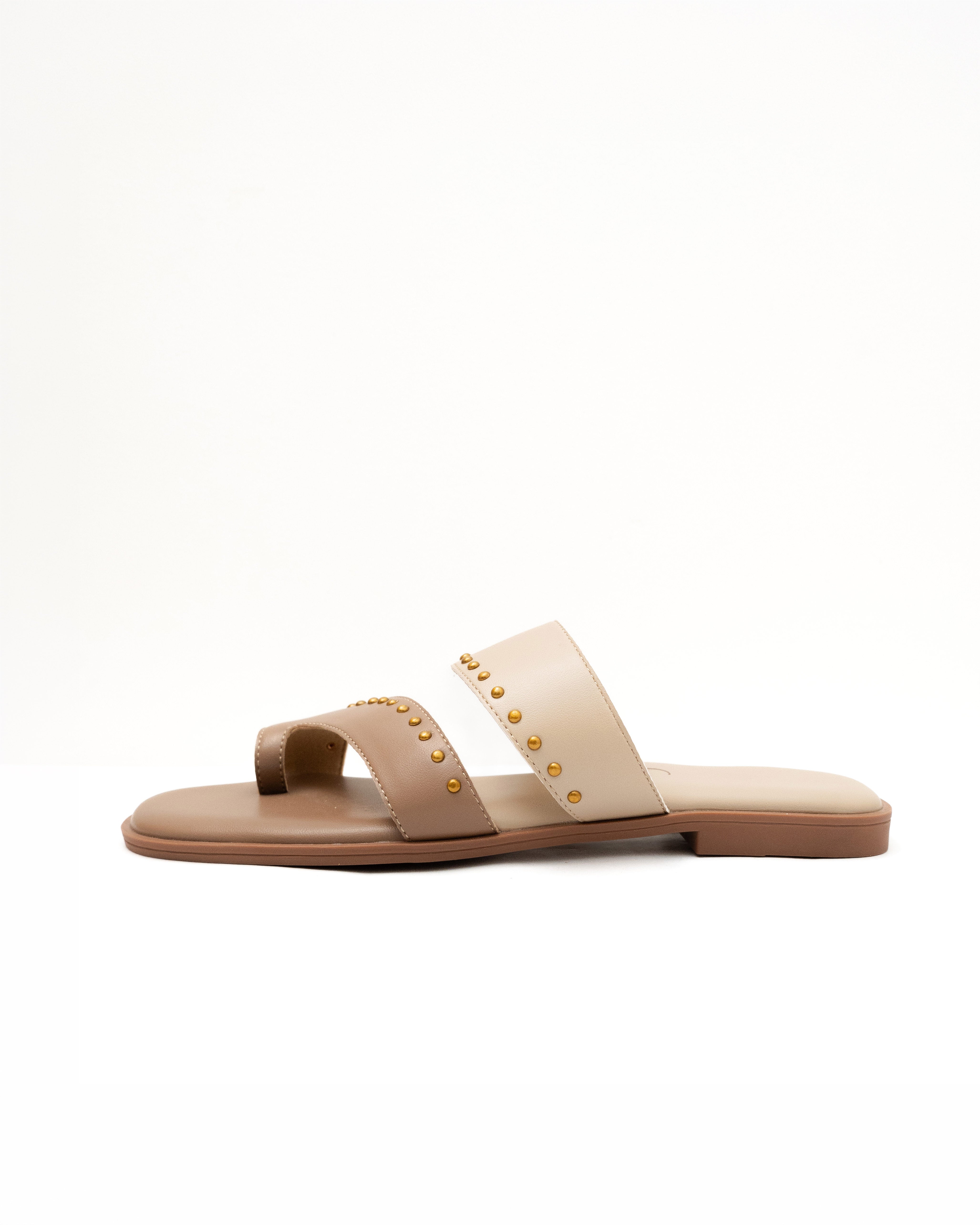 Metal Detail Dual Strap Flats