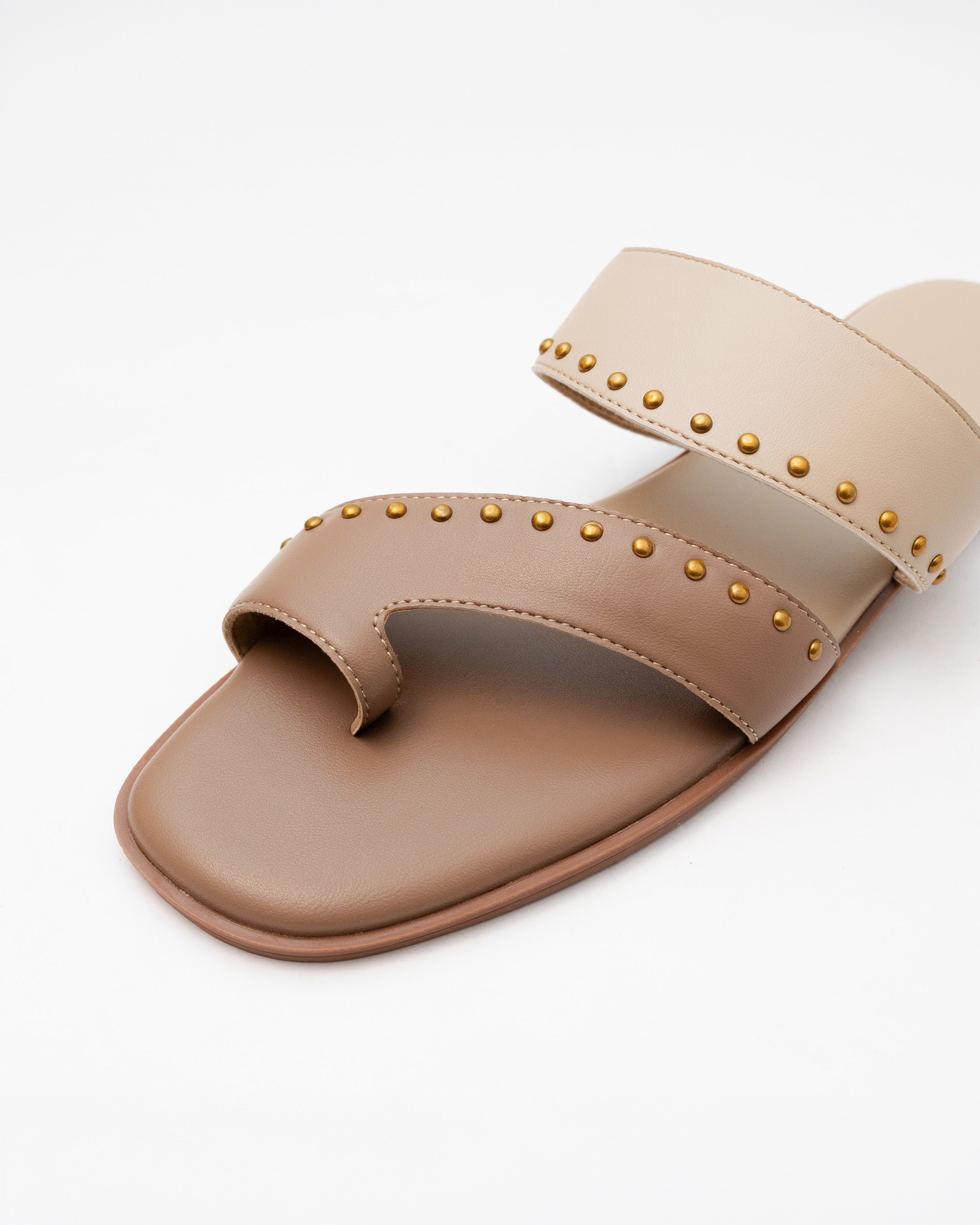 Metal Detail Dual Strap Flats