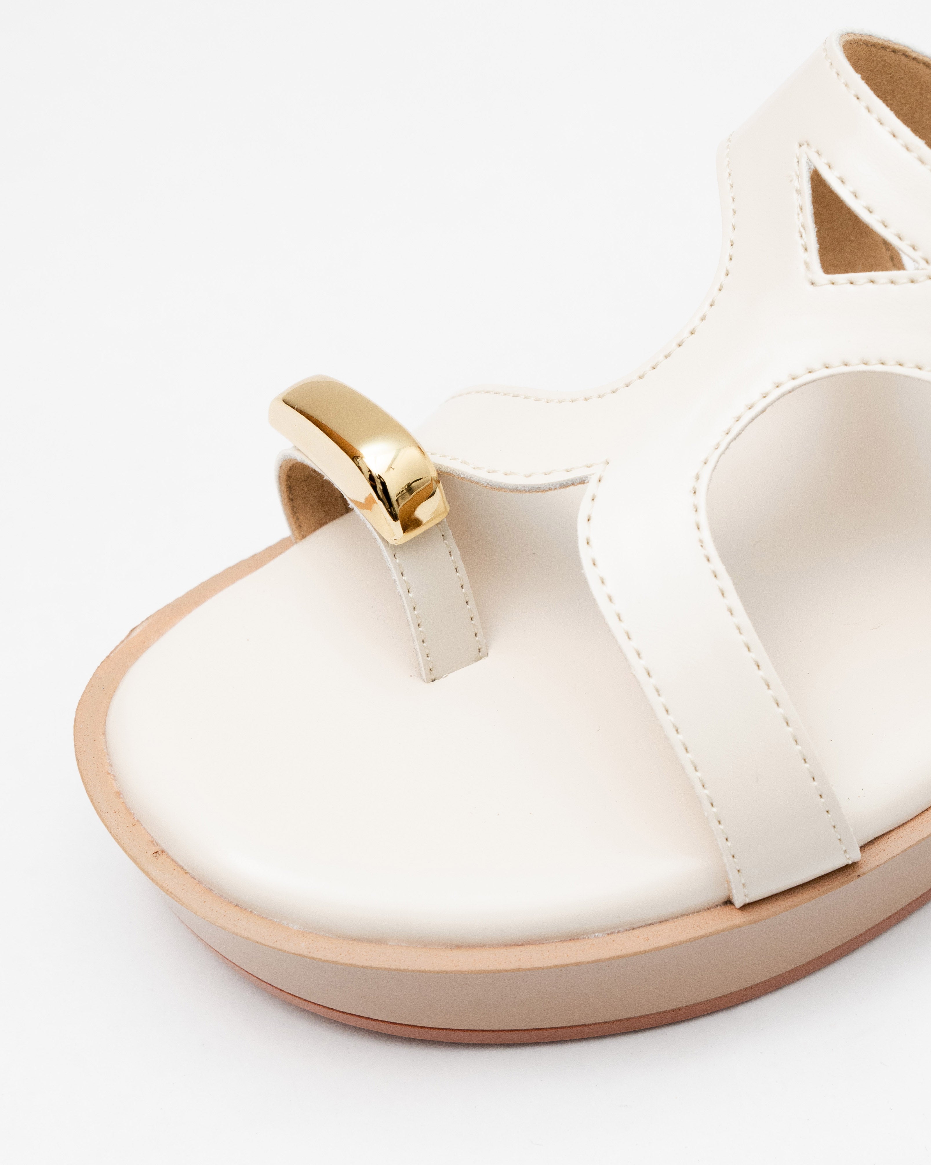 Golden Toe Detail cutout Wedges