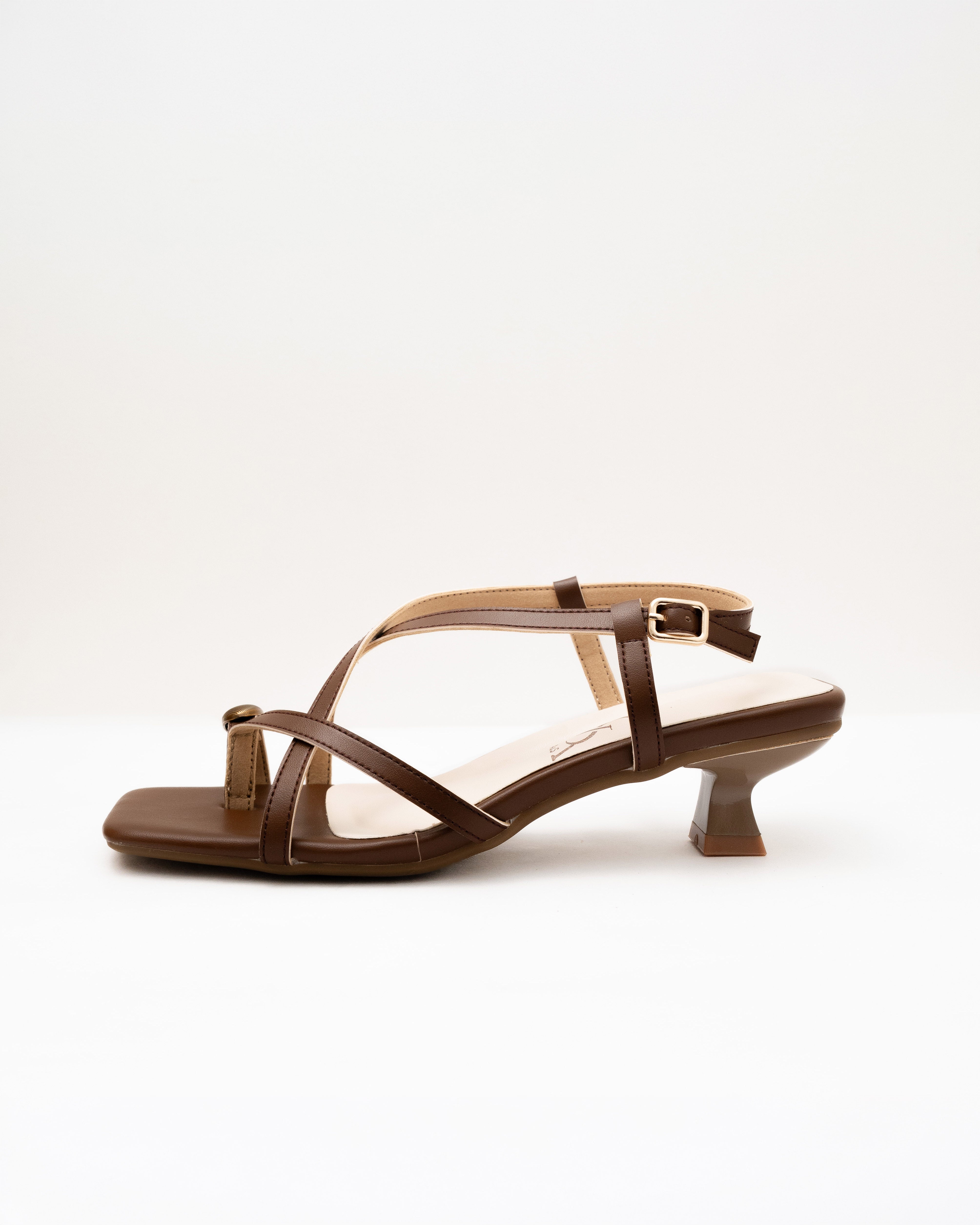 Metallic Toe Detail  Kitten Heels