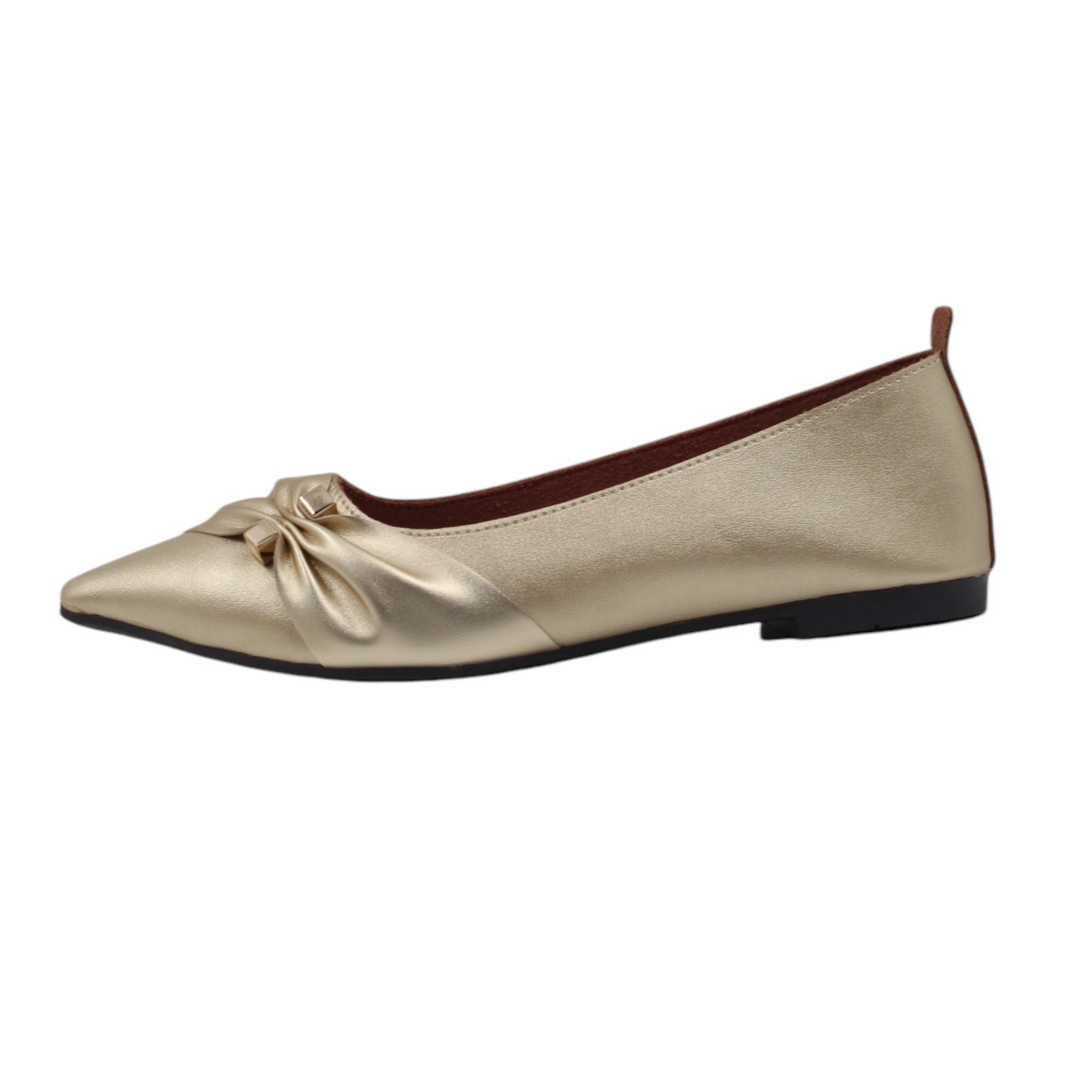 Studded pointed toe ballerinas