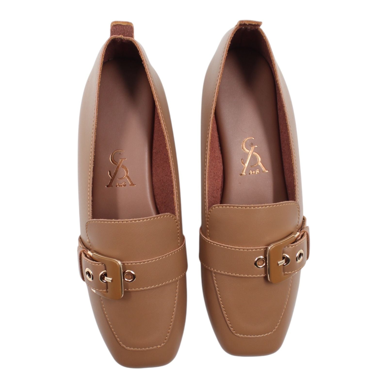Belt buckle loafers