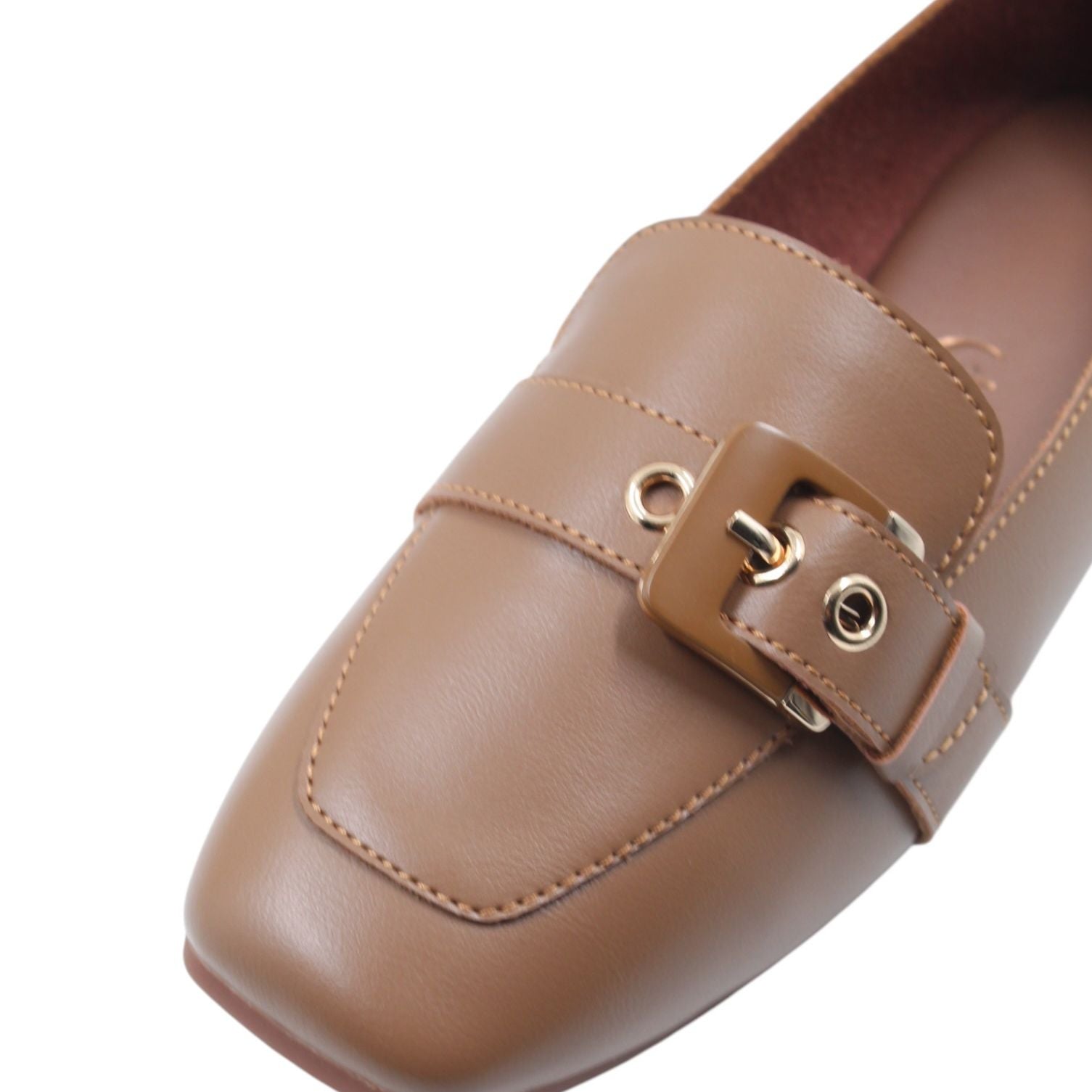Belt buckle loafers