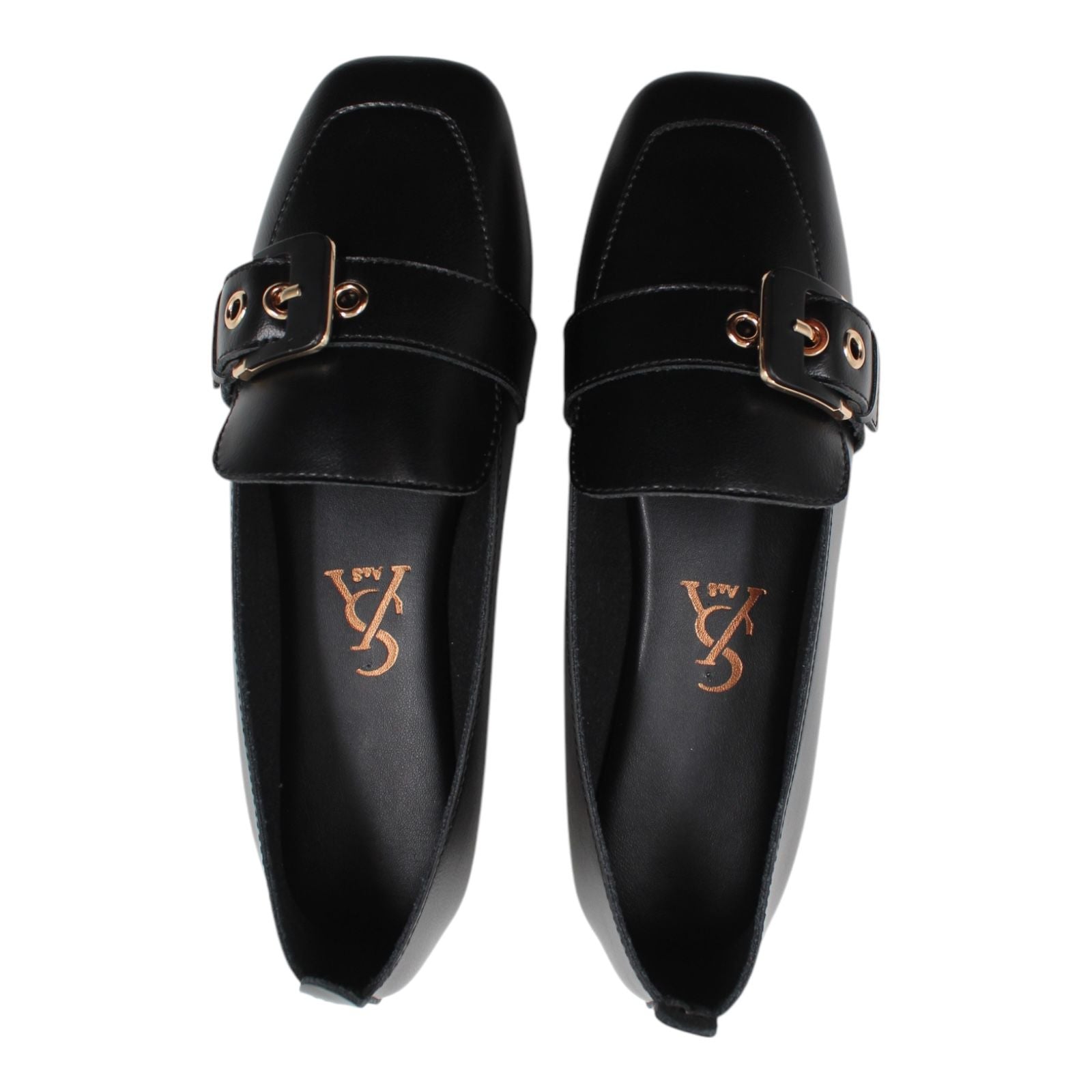 Belt buckle loafers