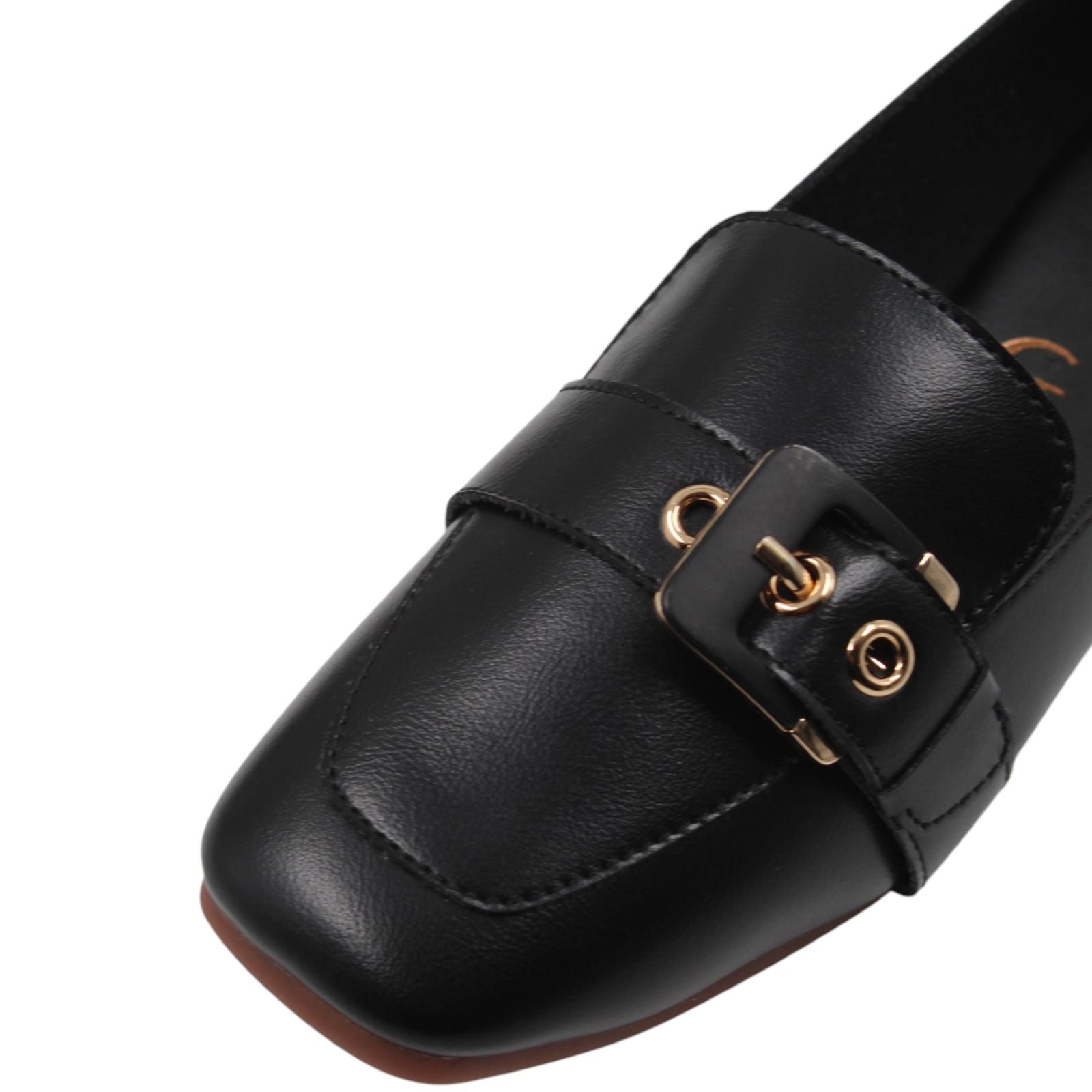Belt buckle loafers