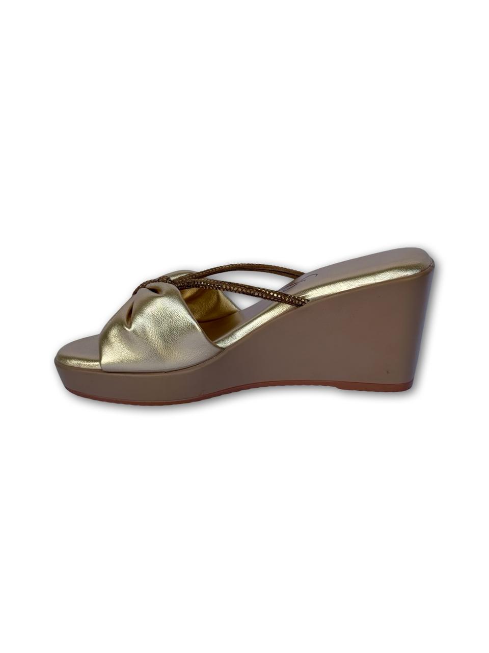 Bow Detail Rhinestone Wedges