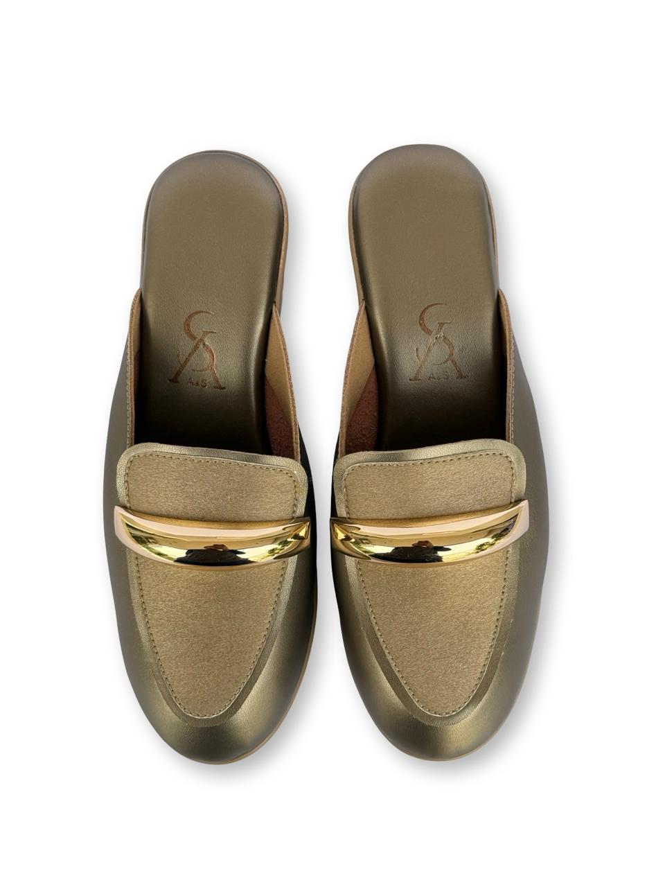 Metallic Tone and Gold Buck Detail Wedges