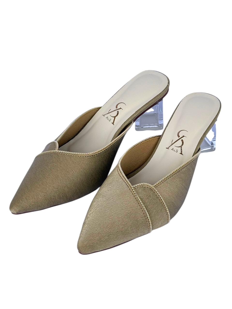 Textured Sleek Slingbacks