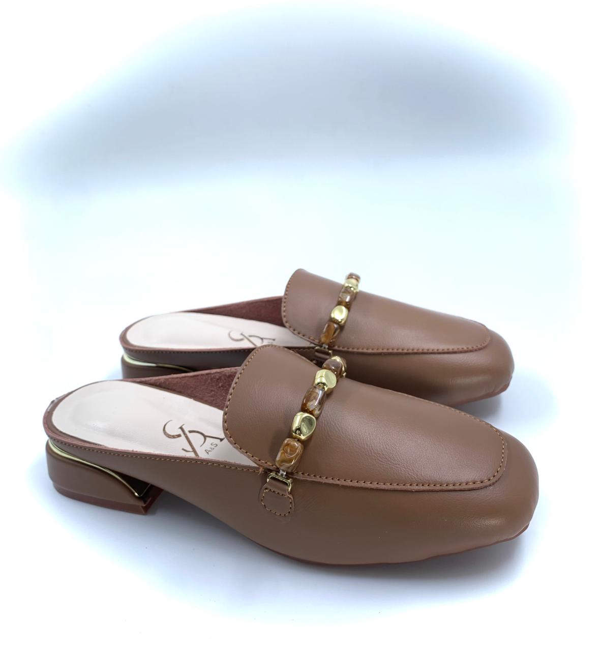 Stone Strap Detail Mules