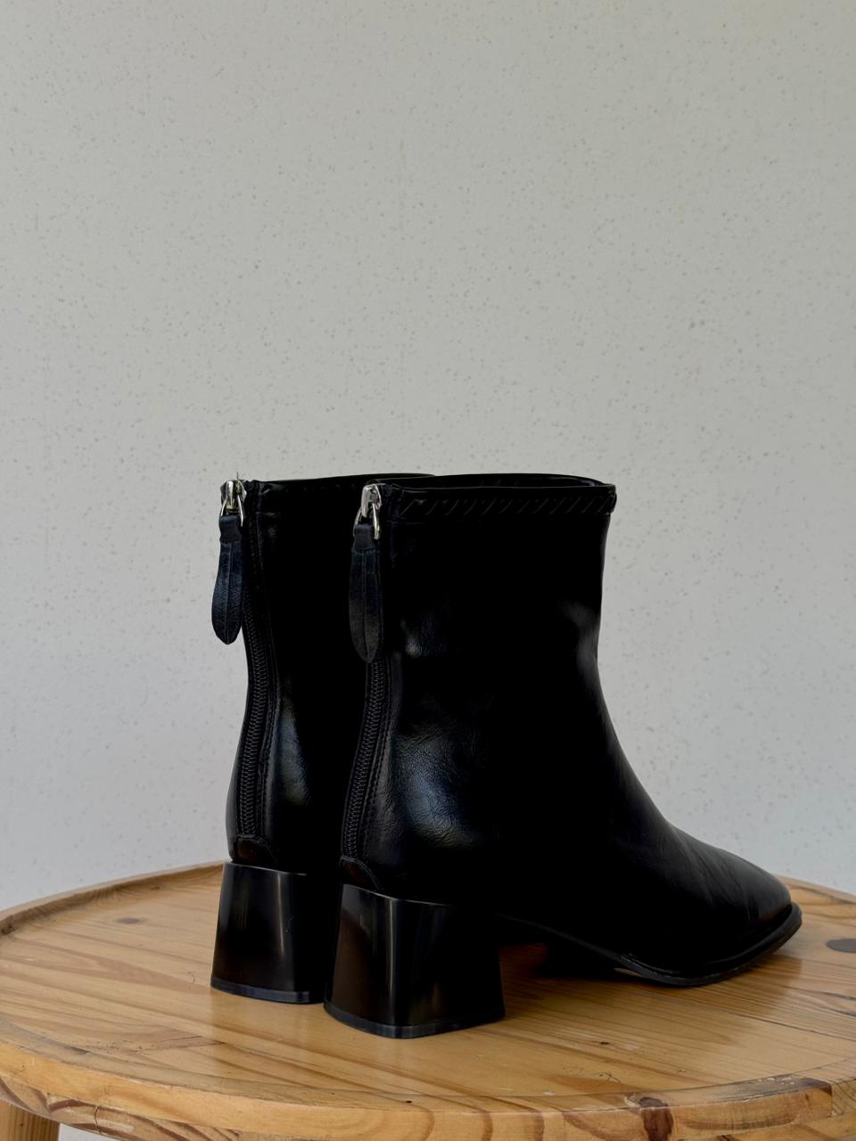 Square toe ankle boots