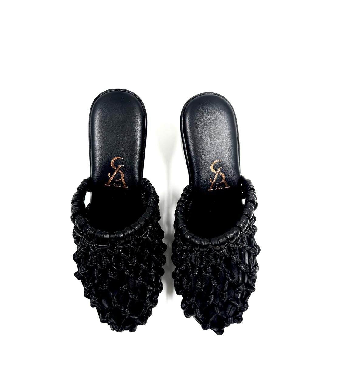 Interwoven high platform mules
