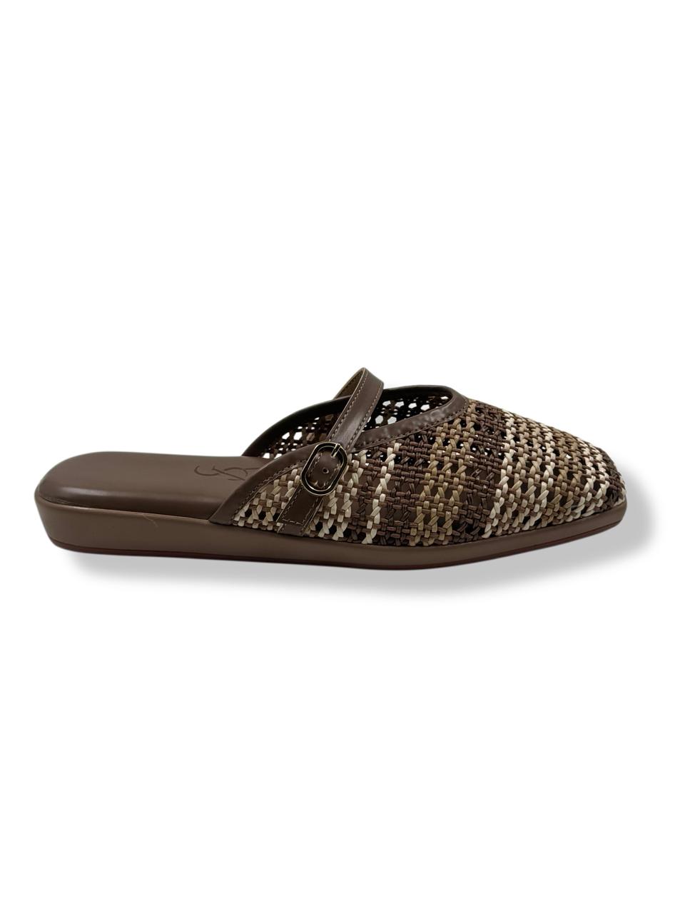 Mesh strap detail slip on kids flats